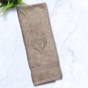 Heart Hounds Greyhound IG Whippet Taupe Hand Towel