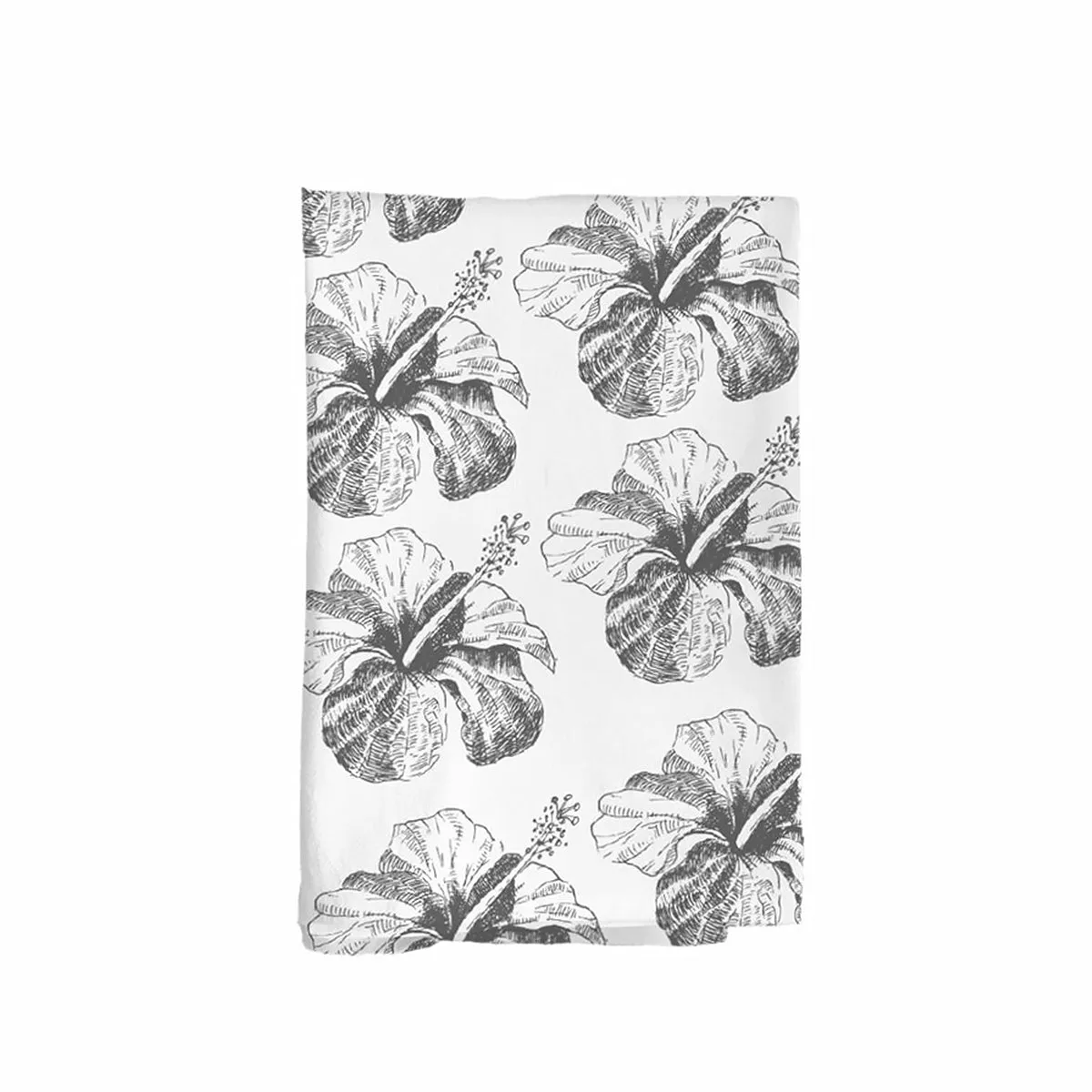 Hibiscus Flour Sack Kitchen Towel