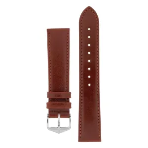 Hirsch OSIRIS Calf Leather Watch Strap in MID BROWN