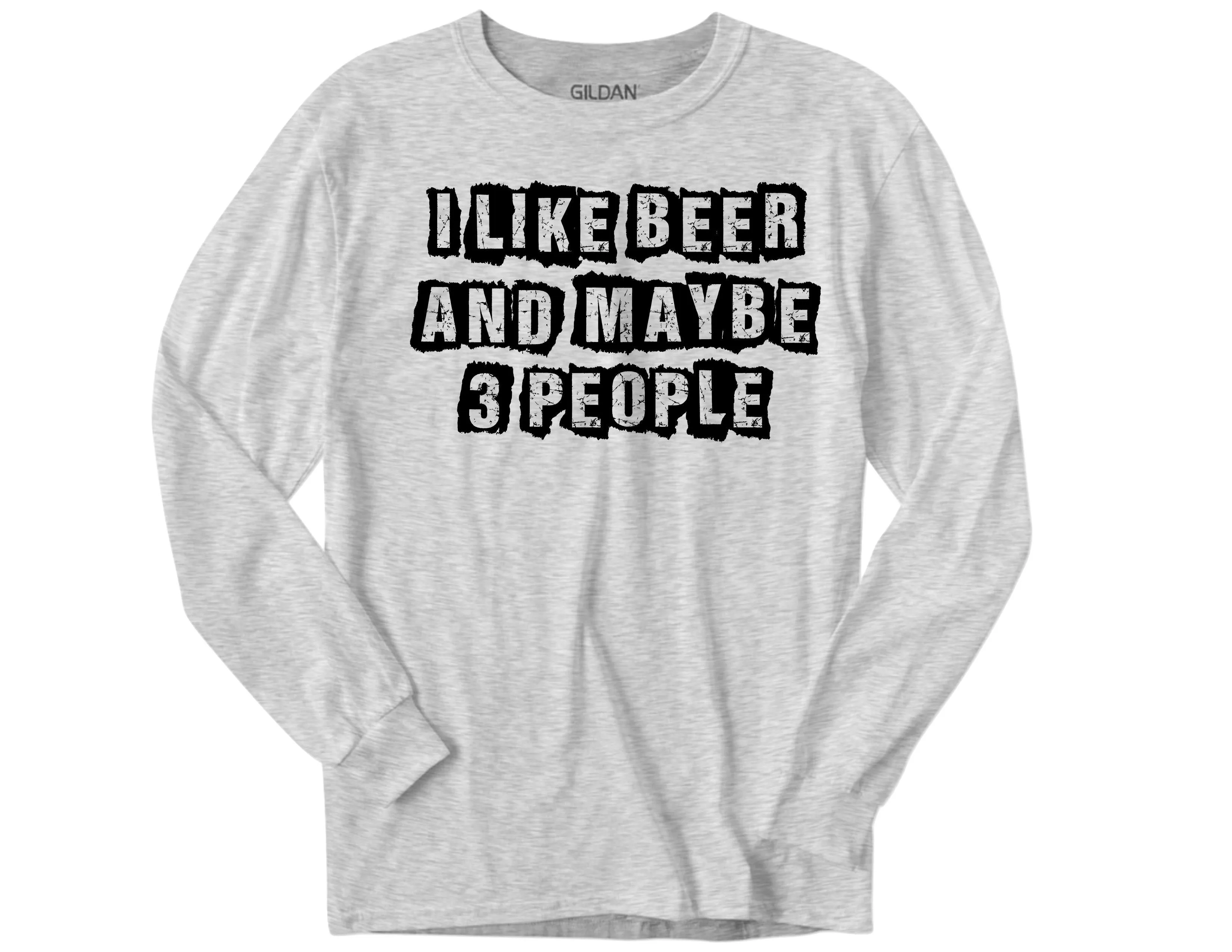 I like beer and maybe 3 people | men's graphic top