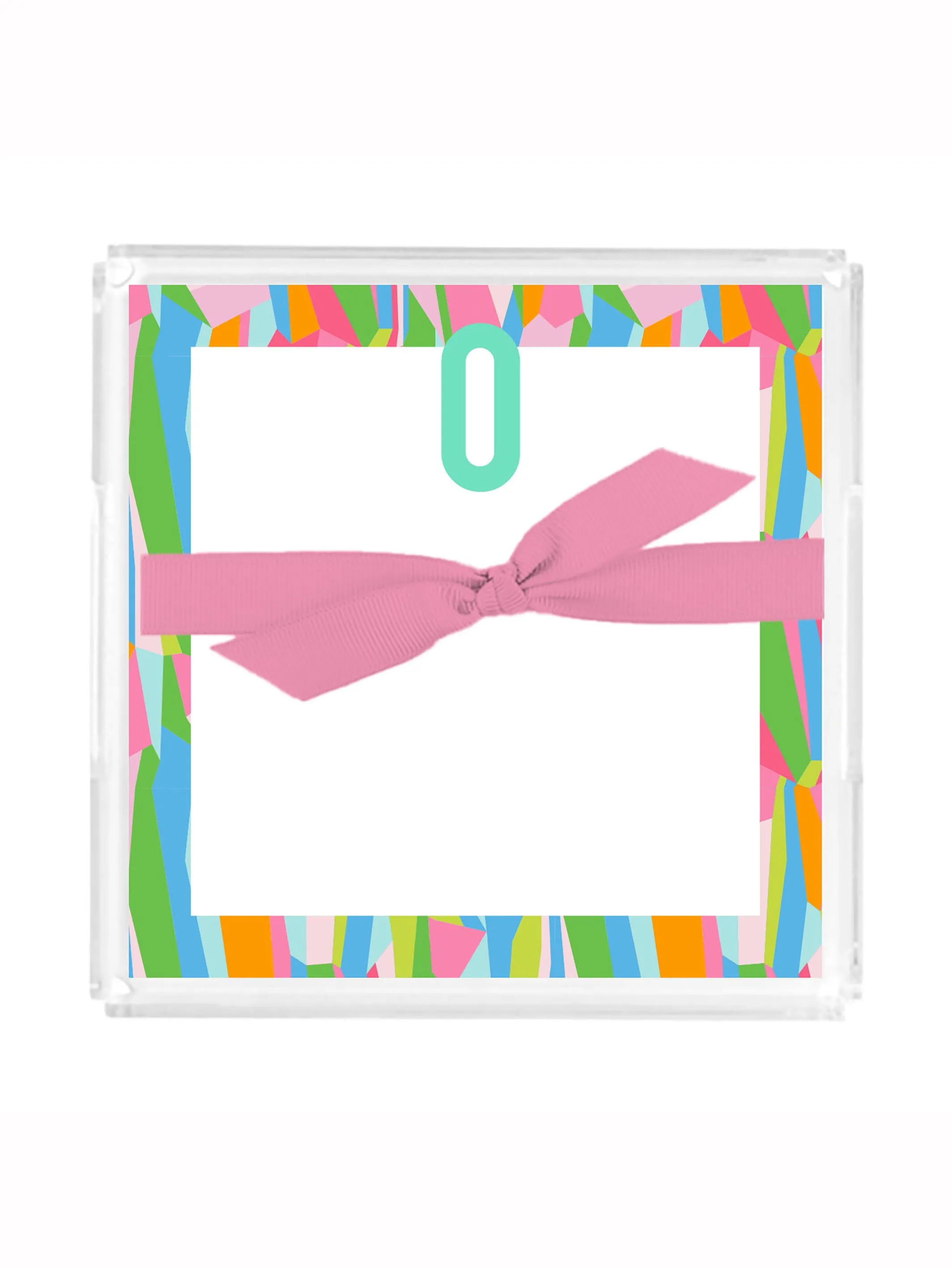 Initial Acrylic Notepad Block | Tropical