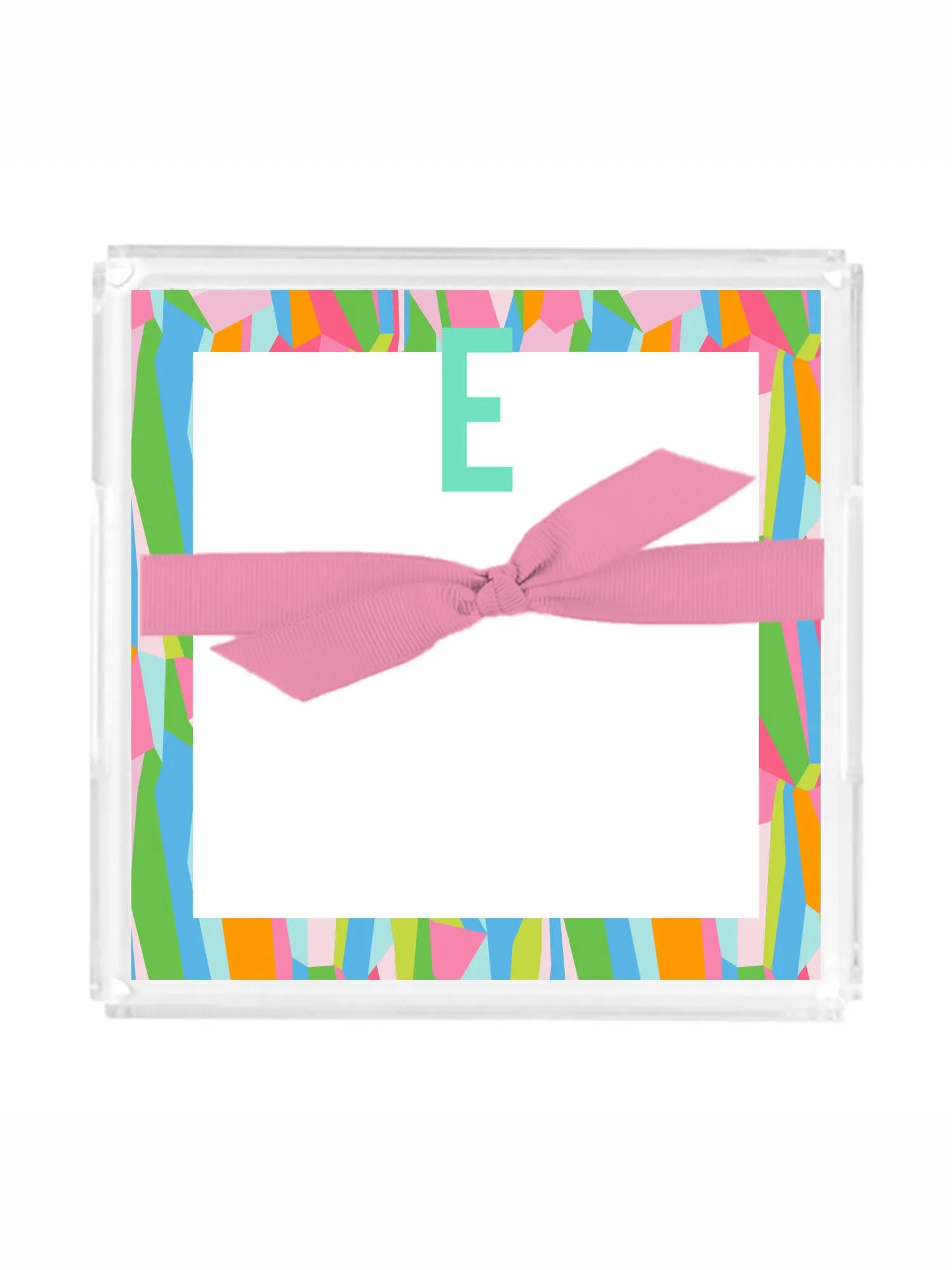 Initial Acrylic Notepad Block | Tropical