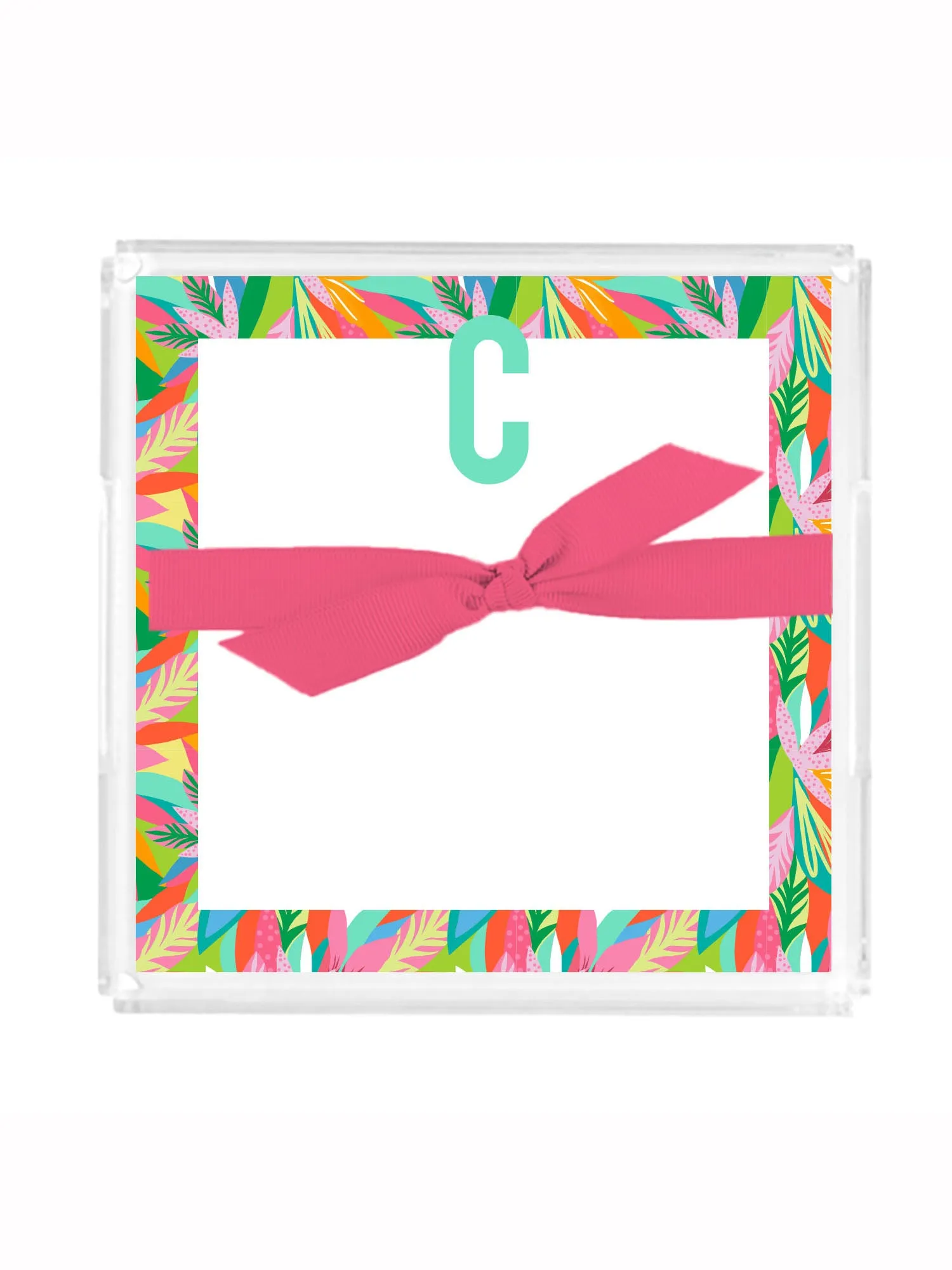 Initial Acrylic Notepad Block | Tropical