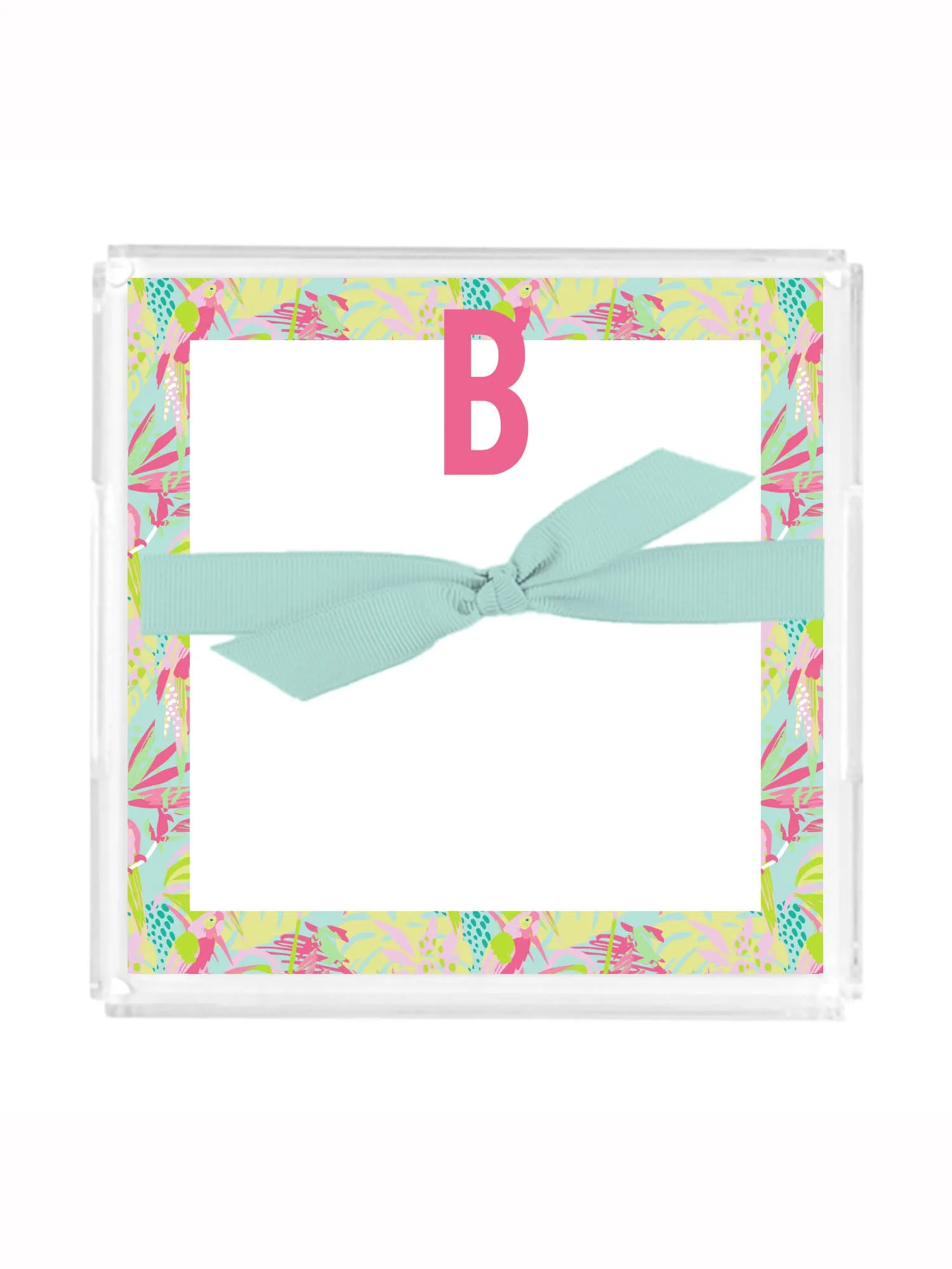 Initial Acrylic Notepad Block | Tropical