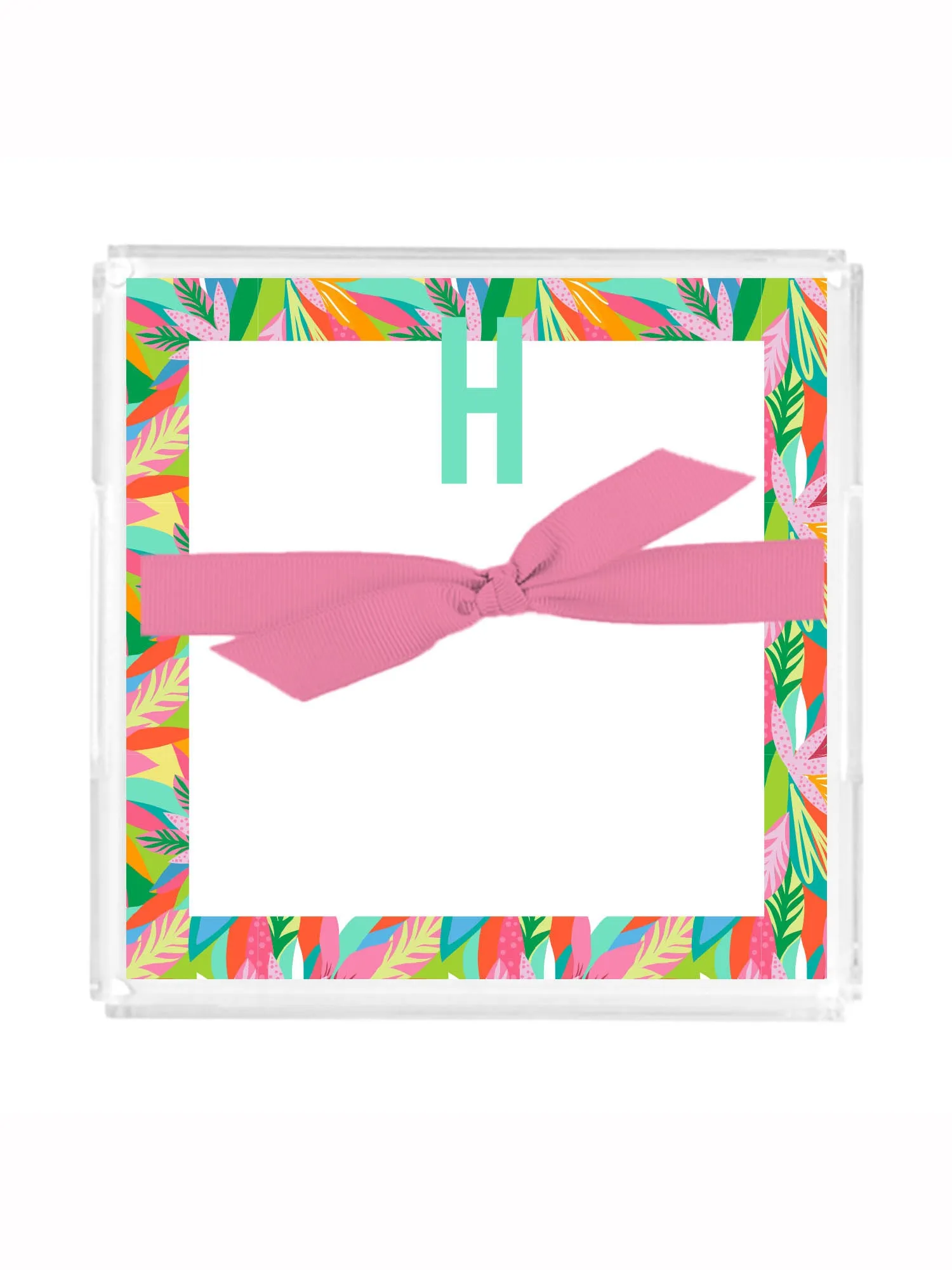 Initial Acrylic Notepad Block | Tropical