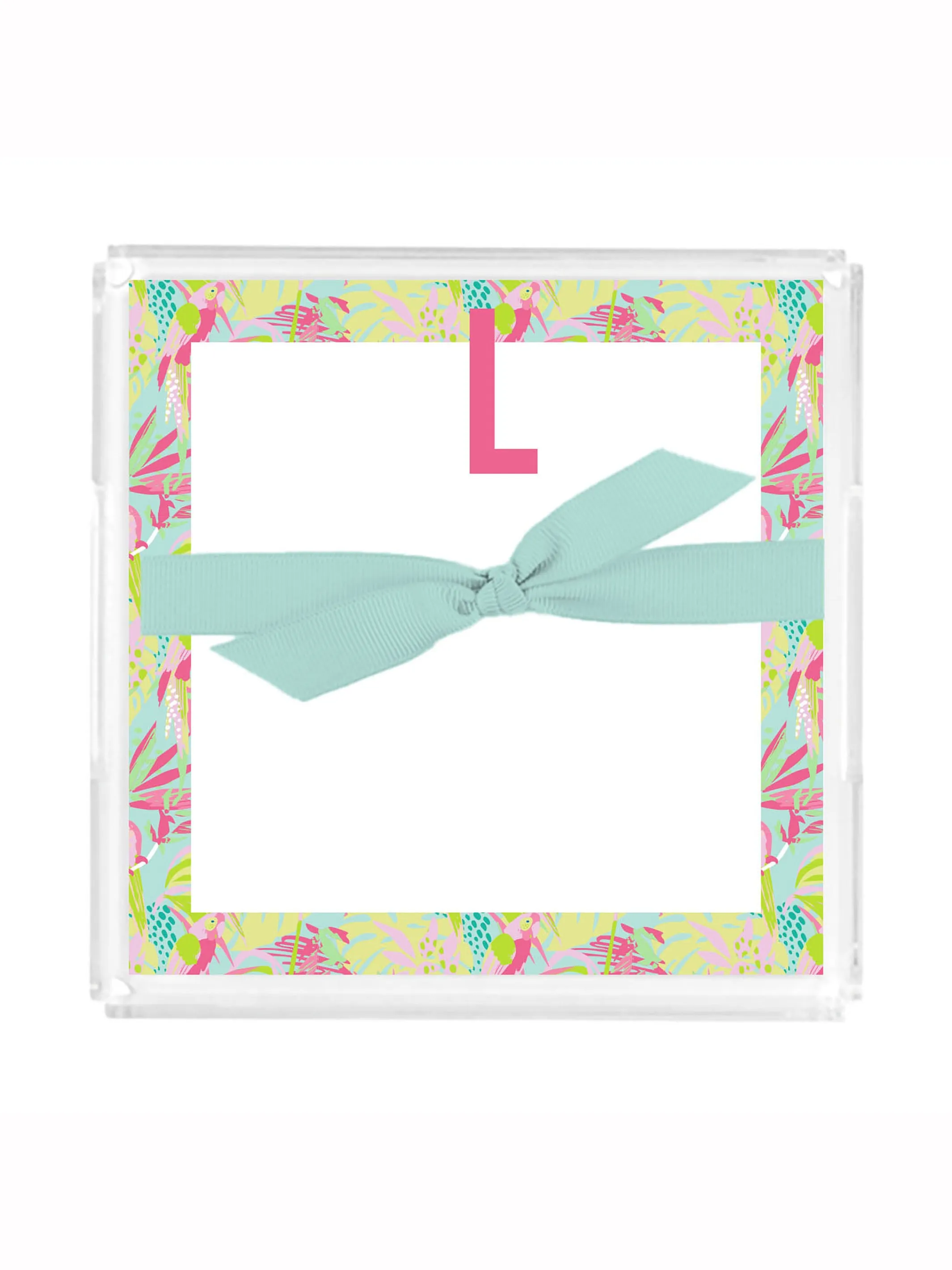 Initial Acrylic Notepad Block | Tropical