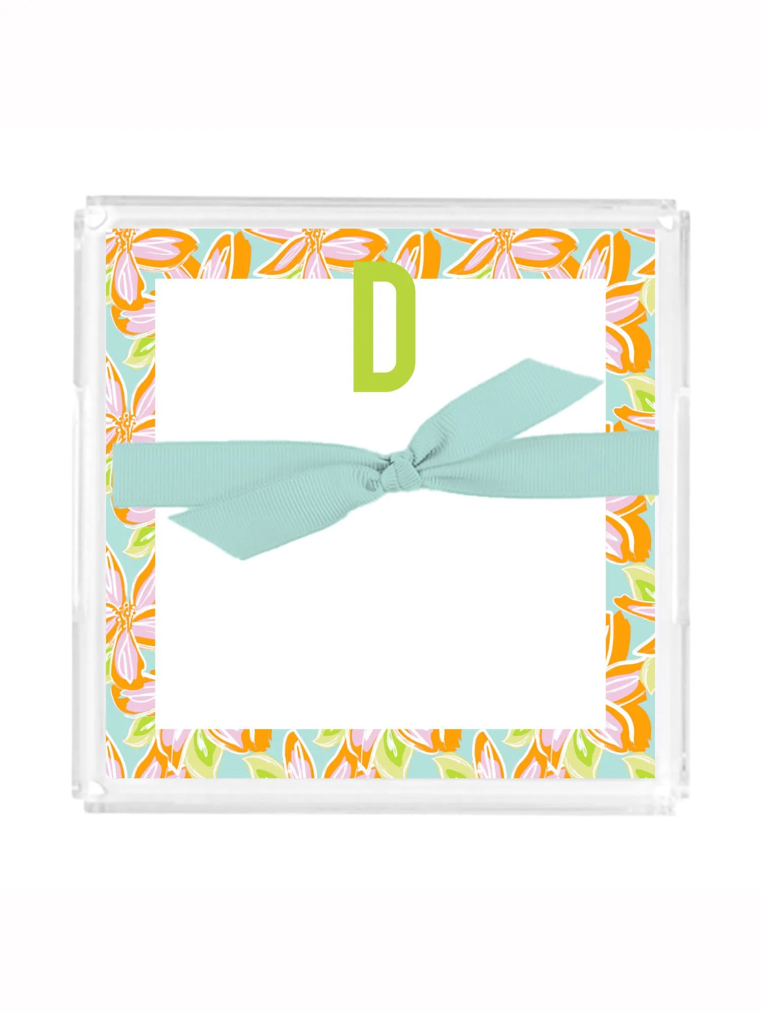 Initial Acrylic Notepad Block | Tropical