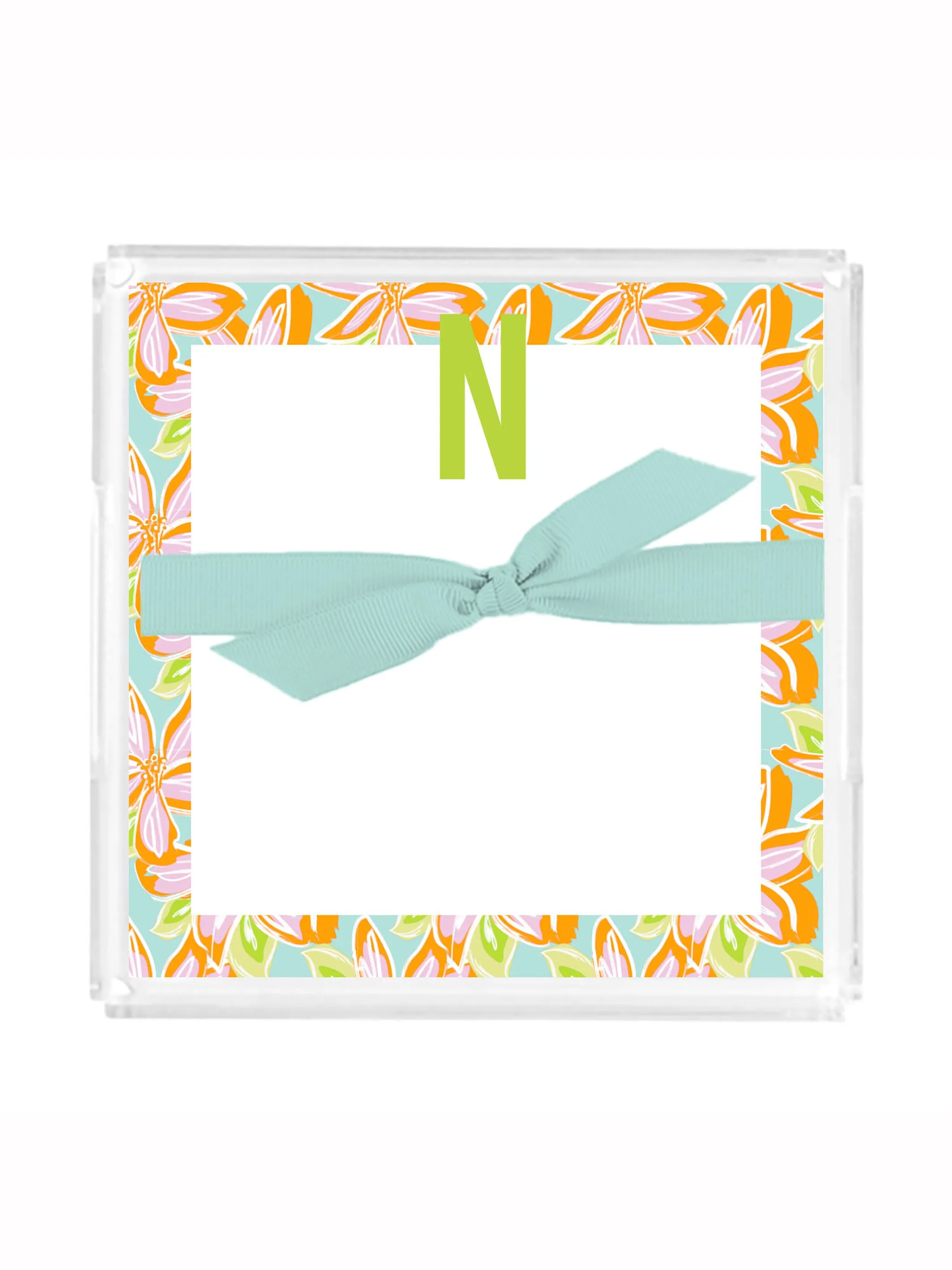 Initial Acrylic Notepad Block | Tropical