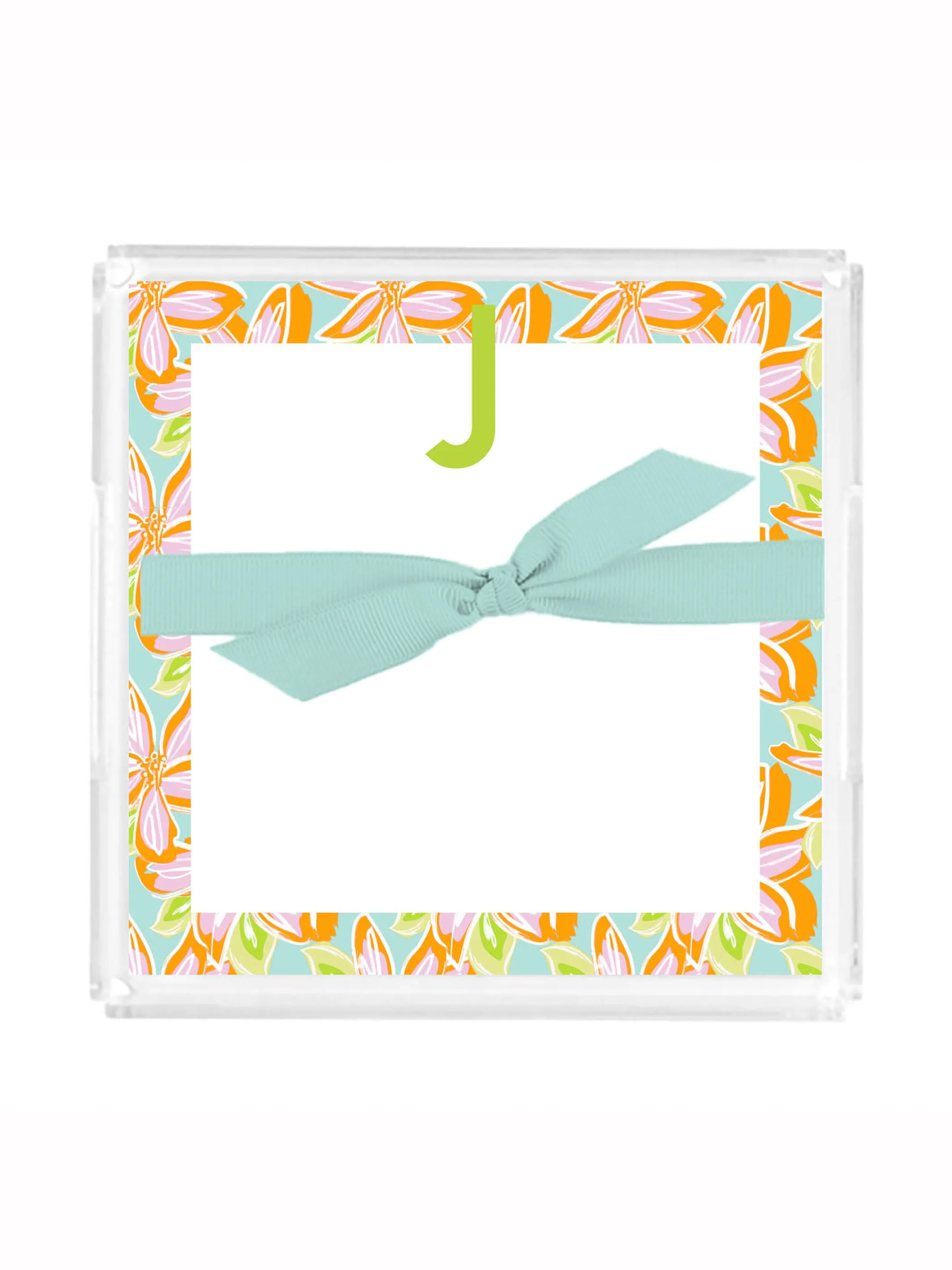 Initial Acrylic Notepad Block | Tropical