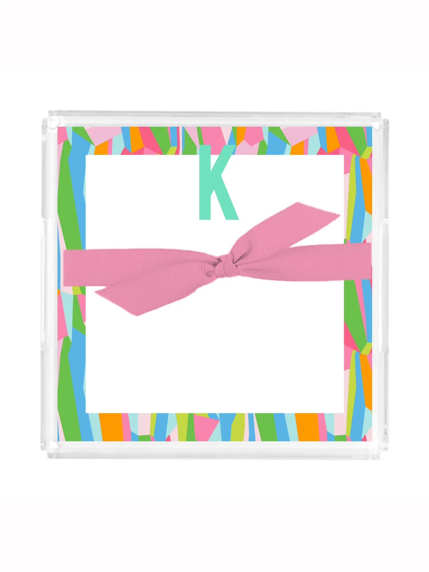 Initial Acrylic Notepad Block | Tropical