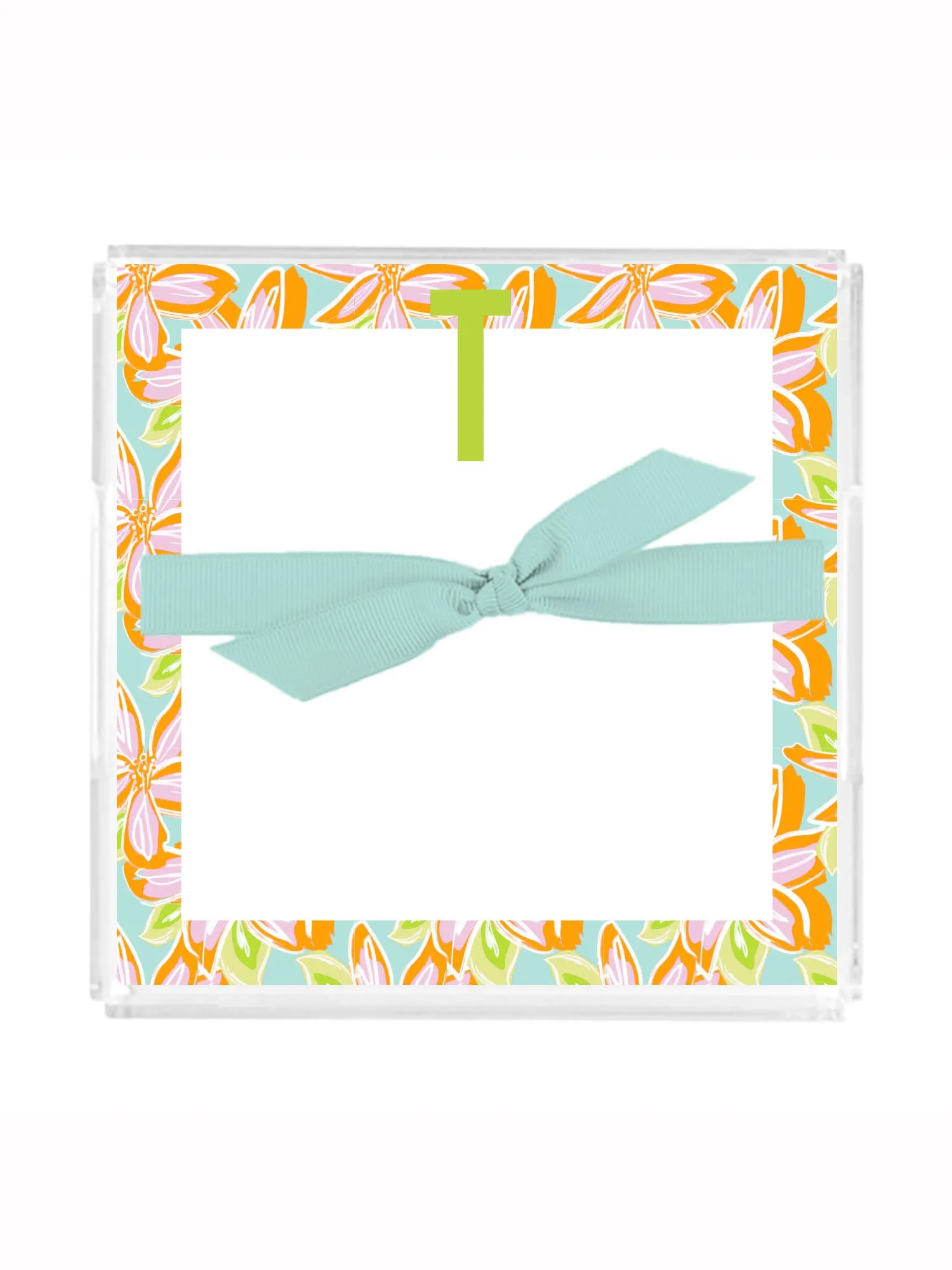 Initial Acrylic Notepad Block | Tropical