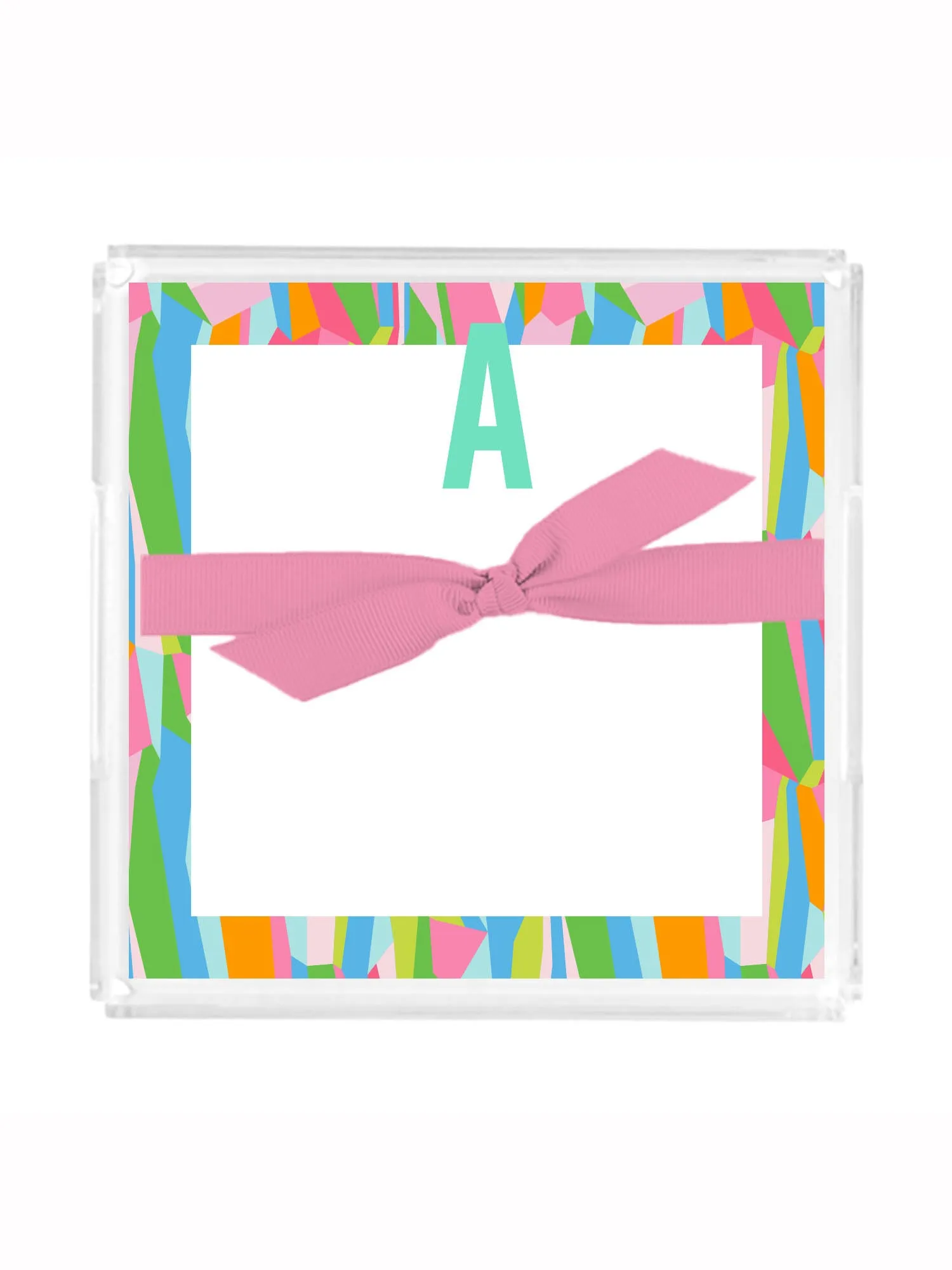 Initial Acrylic Notepad Block | Tropical