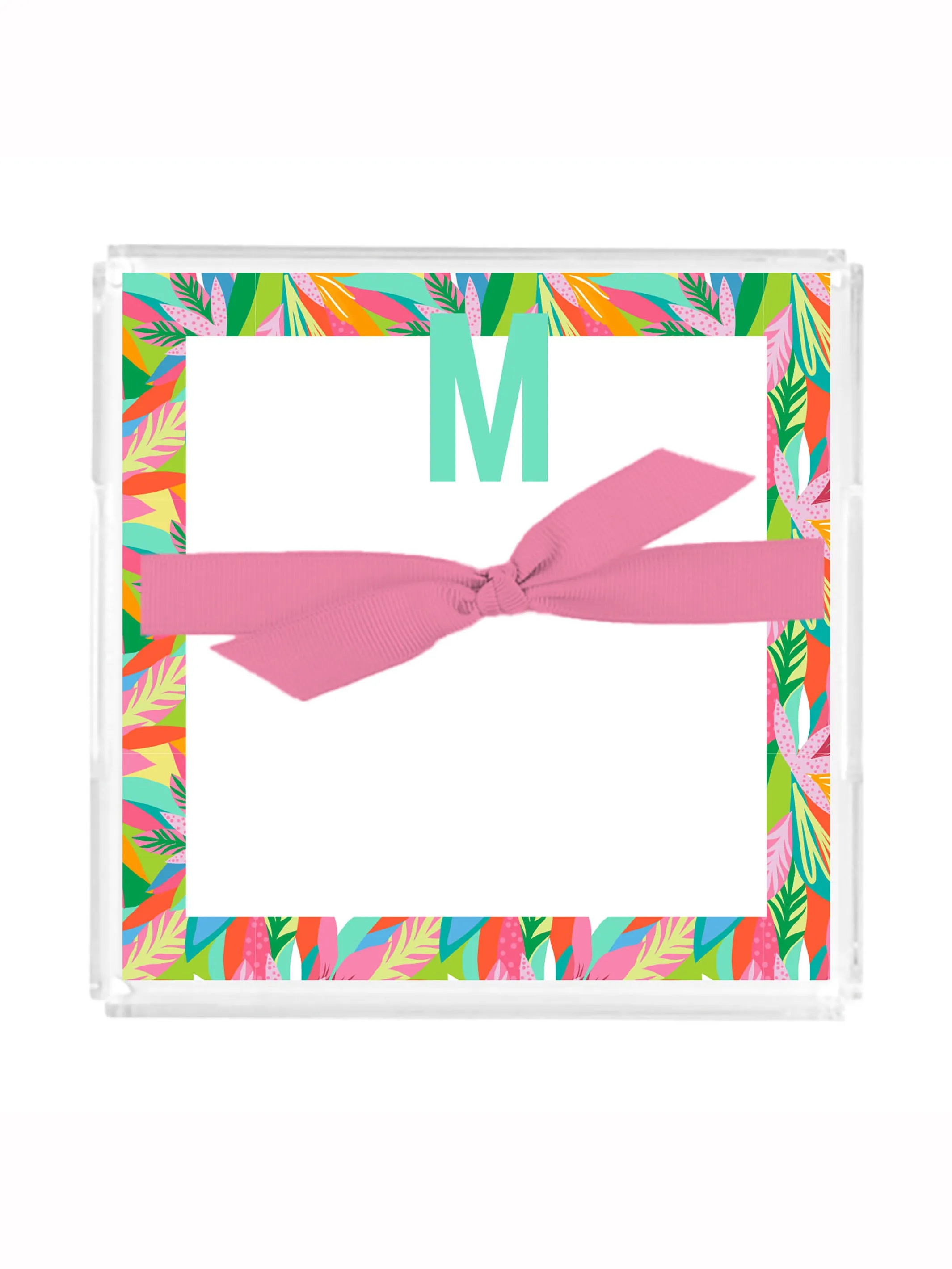 Initial Acrylic Notepad Block | Tropical