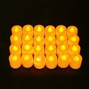 Kuber Industries LED Candles for Home Decoration|Battey Operated|Flameless Yellow Light|Safe & Easy to Maintain|Diwali Lights for Home Decoration, Other Festivities & Parties|B0-002,Pack of 24(White)