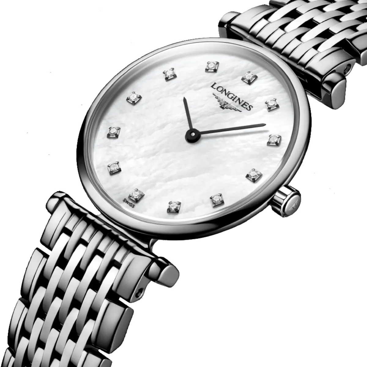 La Grande Classique de Longines 24mm Mother of Pearl Diamond Dot Dial Quartz Ladies Watch