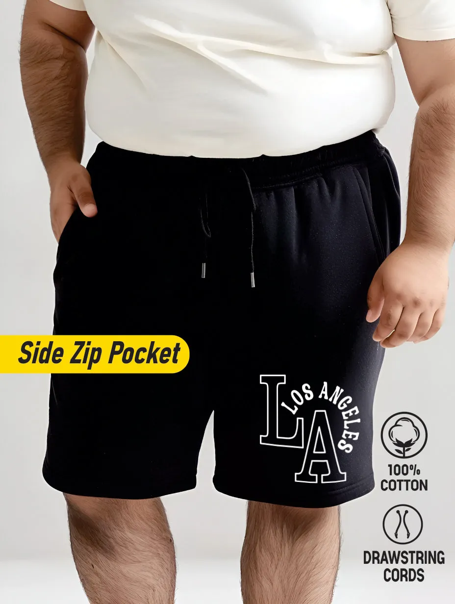 LA Los Angeles Cotton Plus Size Shorts