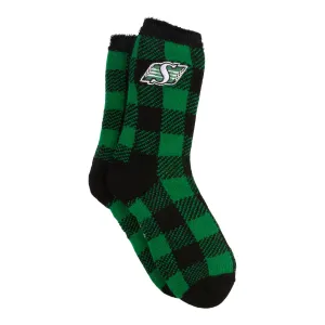 Ladies Plaid Double Layer Crew Socks