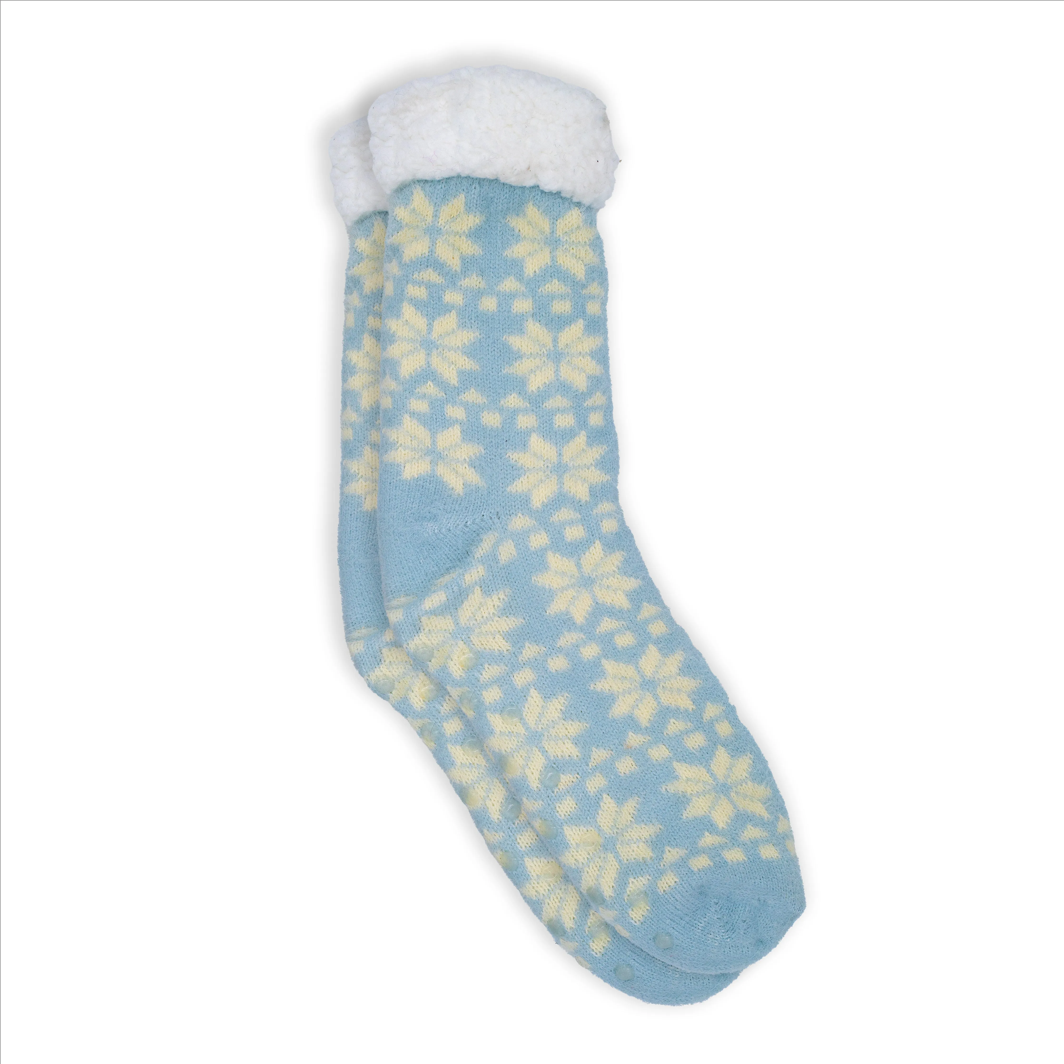 Ladies Snowflake Double Layer Non-Skid Socks