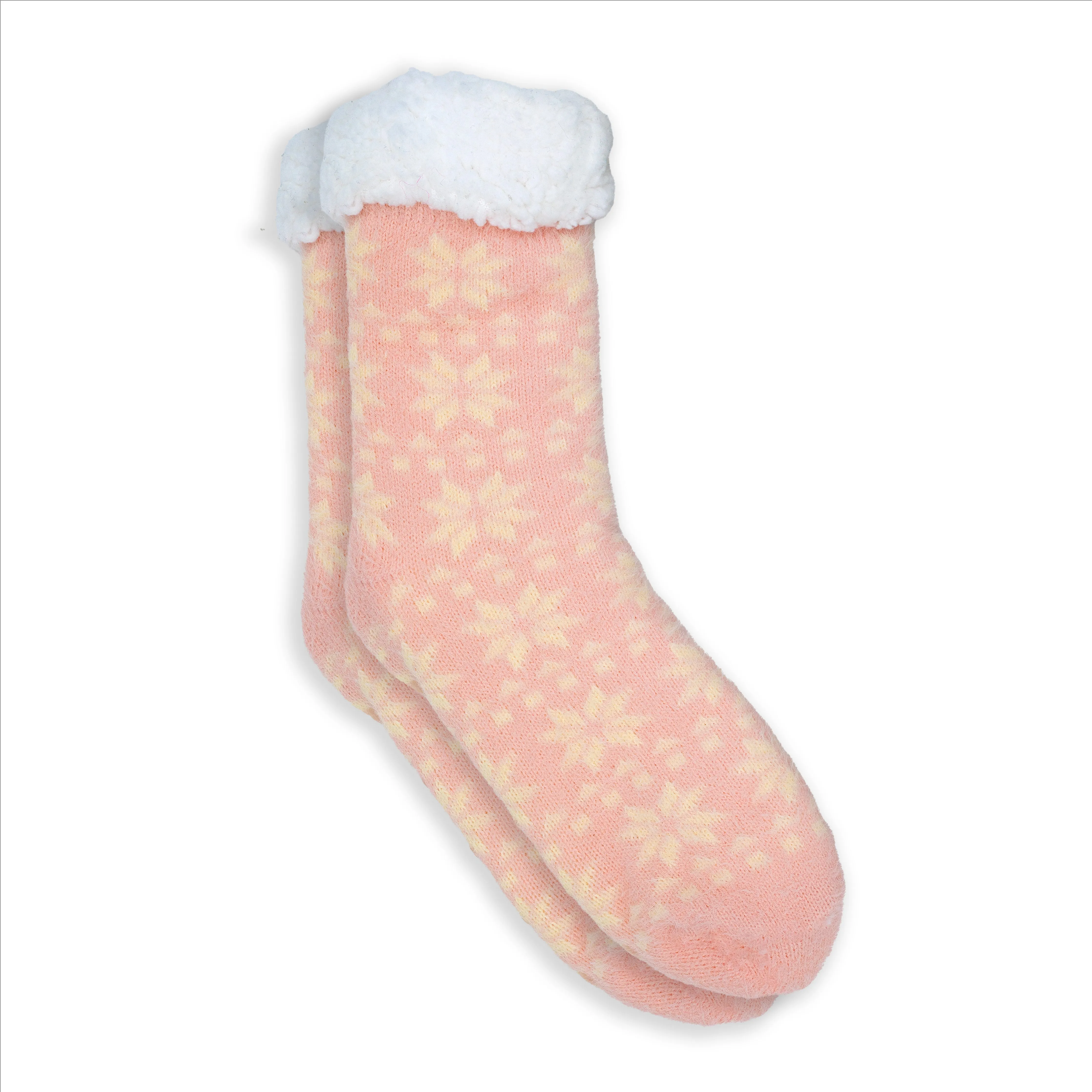 Ladies Snowflake Double Layer Non-Skid Socks