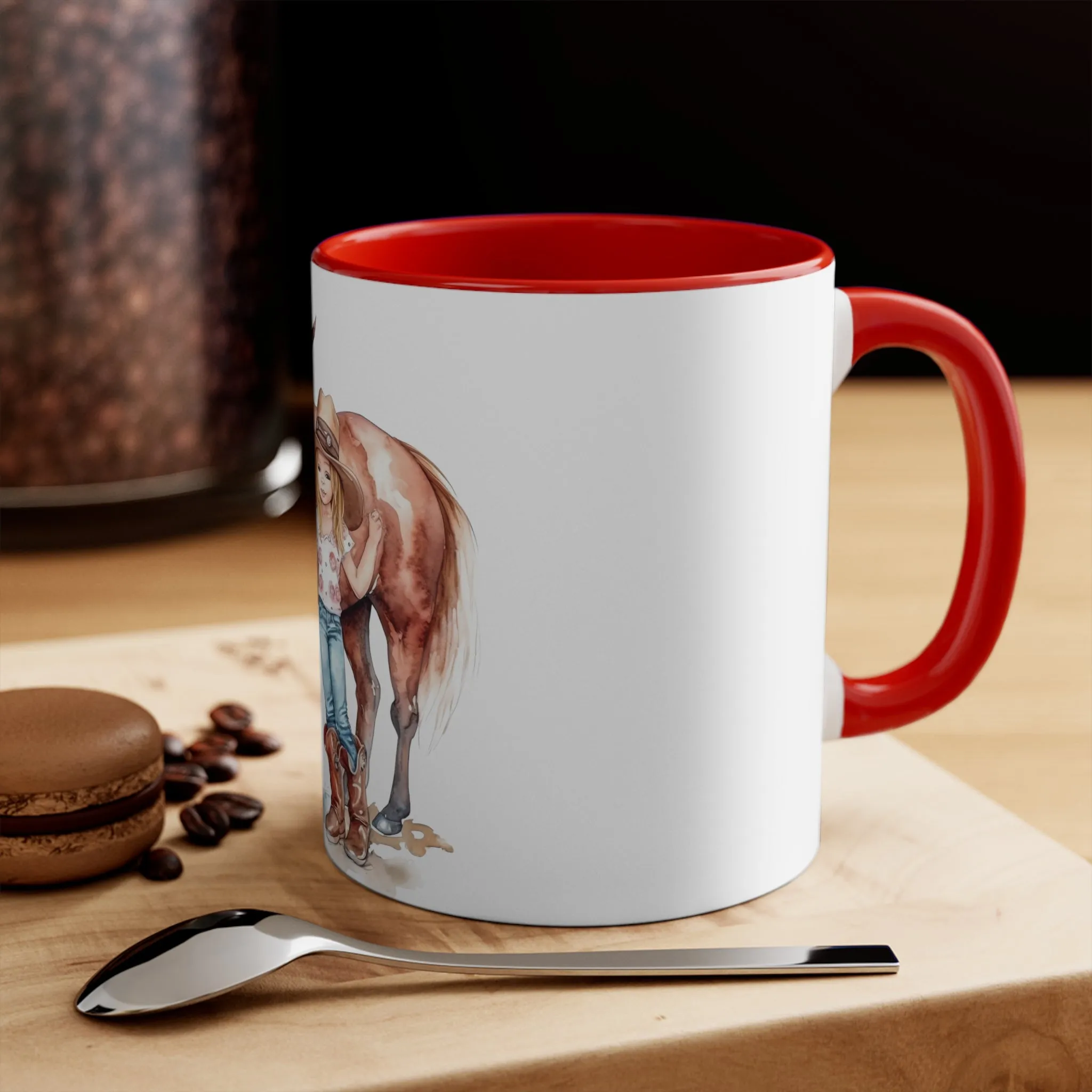 Little girl and her Pony 11oz Mug, Country, Gift, Unique Gift, Pony, Country girl