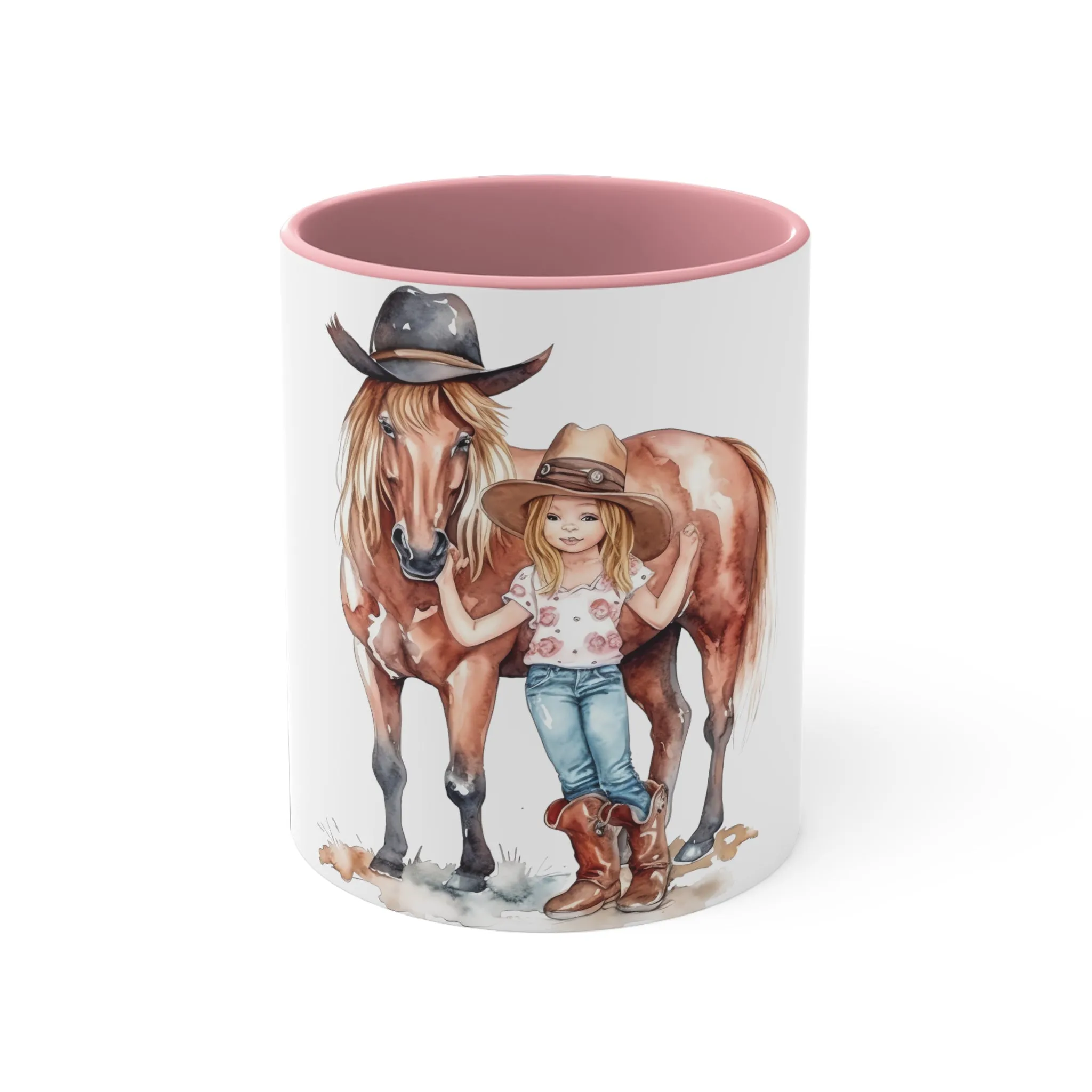 Little girl and her Pony 11oz Mug, Country, Gift, Unique Gift, Pony, Country girl