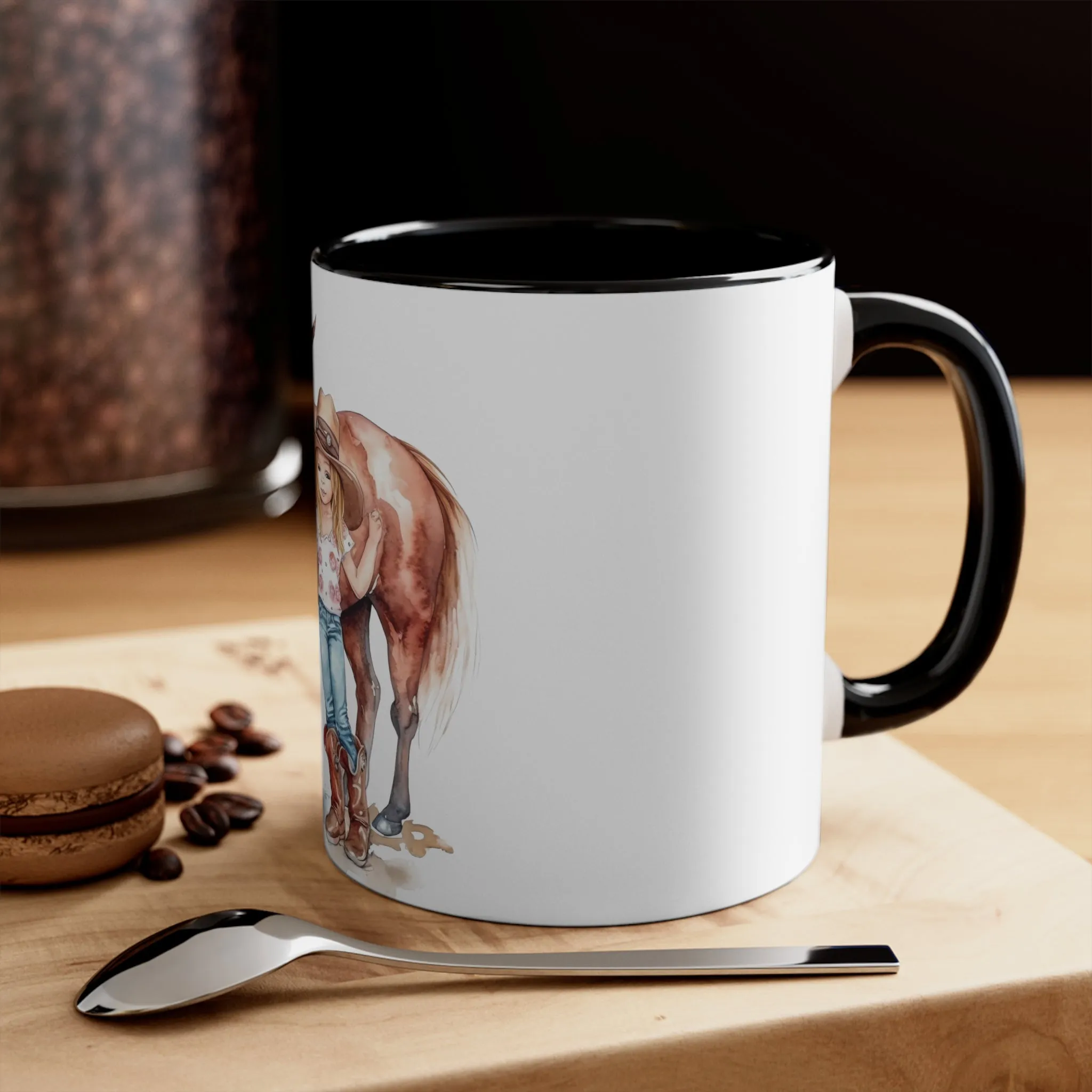 Little girl and her Pony 11oz Mug, Country, Gift, Unique Gift, Pony, Country girl