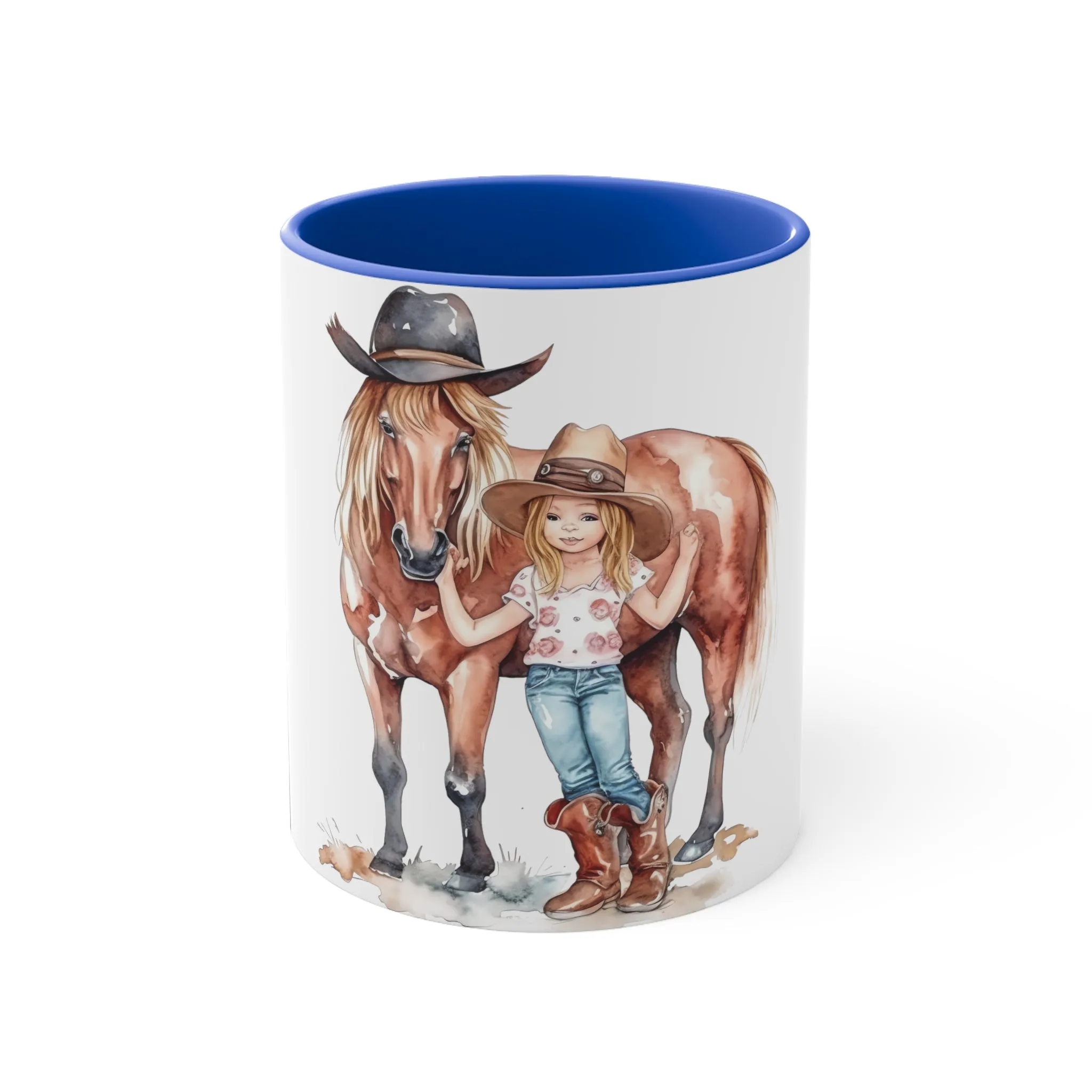 Little girl and her Pony 11oz Mug, Country, Gift, Unique Gift, Pony, Country girl