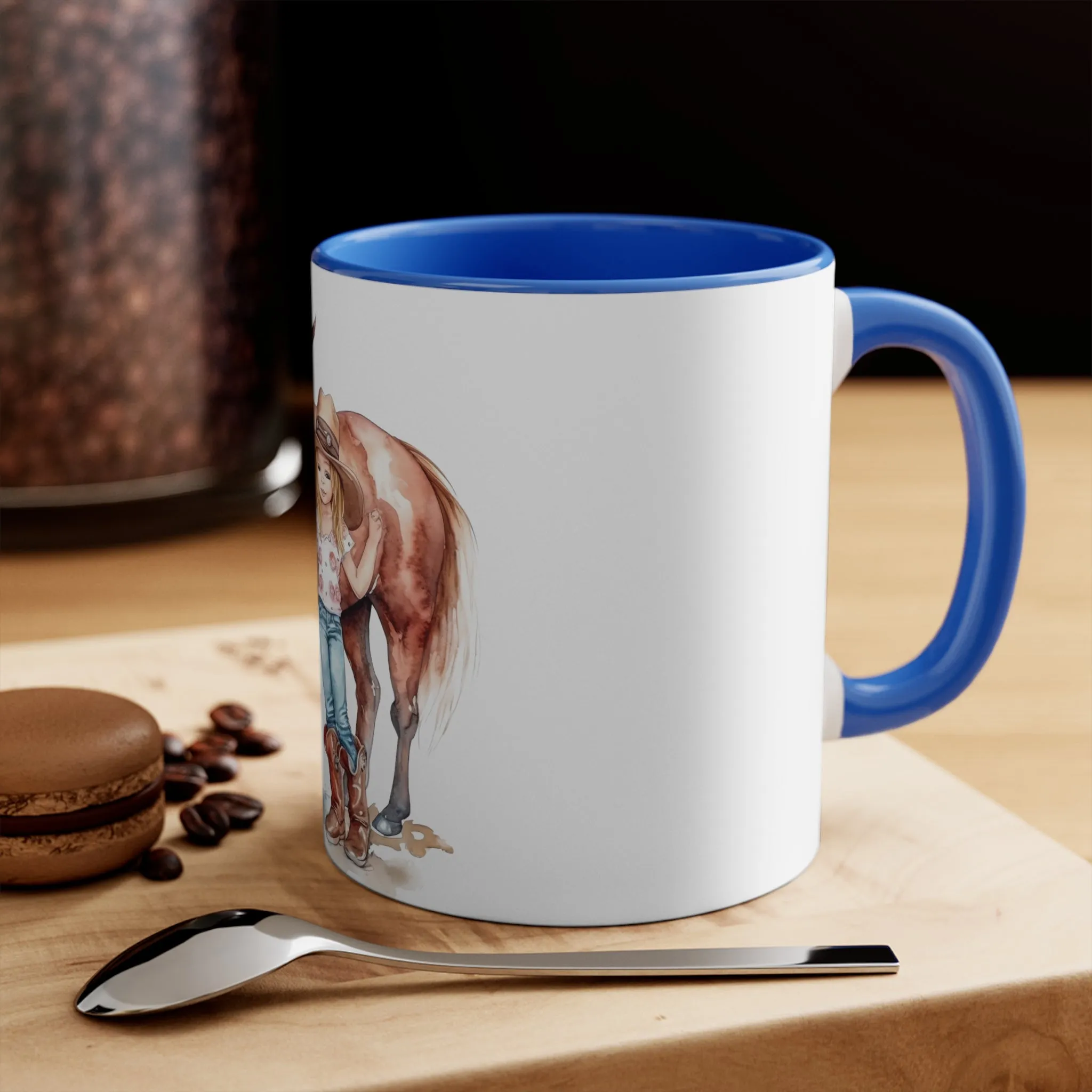 Little girl and her Pony 11oz Mug, Country, Gift, Unique Gift, Pony, Country girl