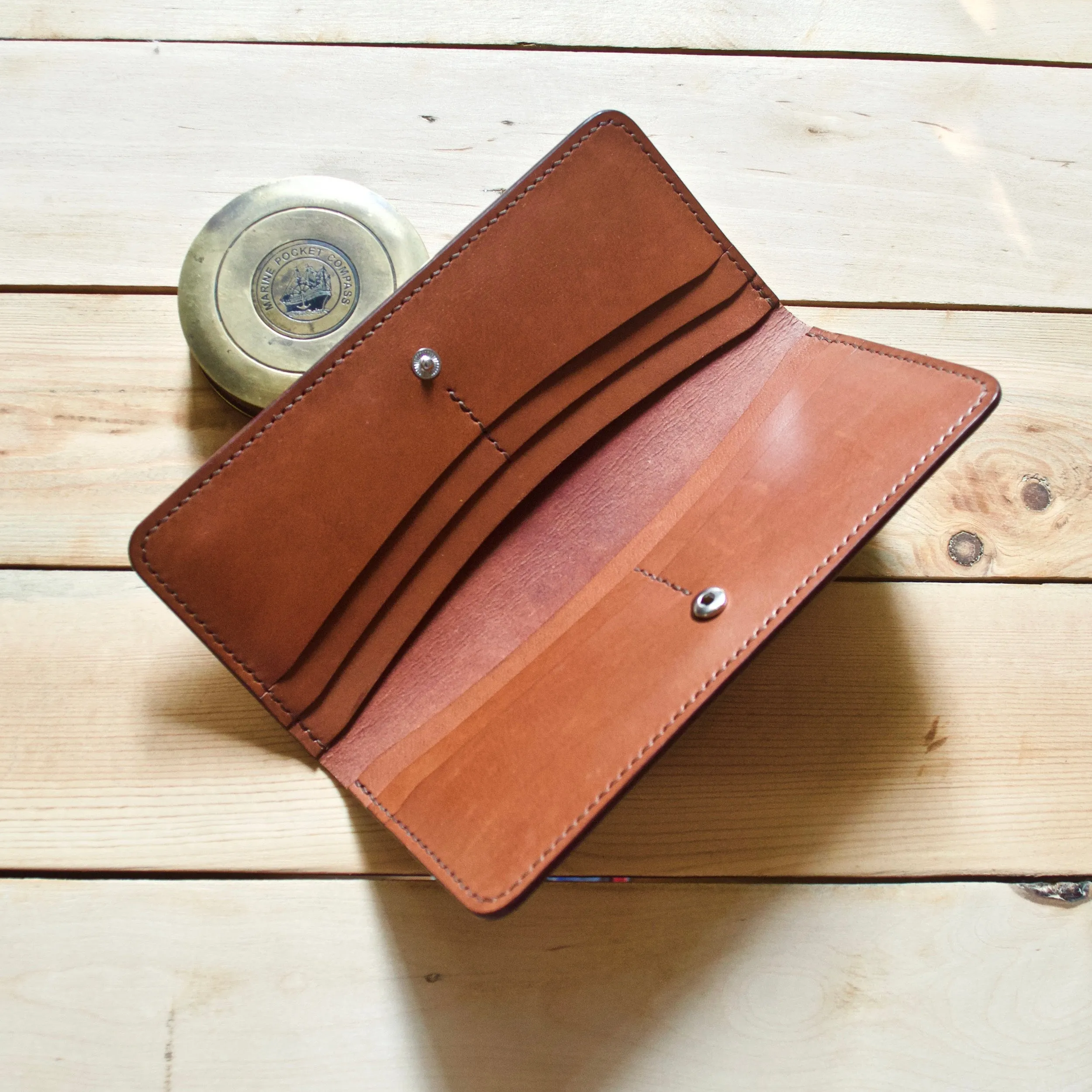 Long Bifold Wallet - Chestnut