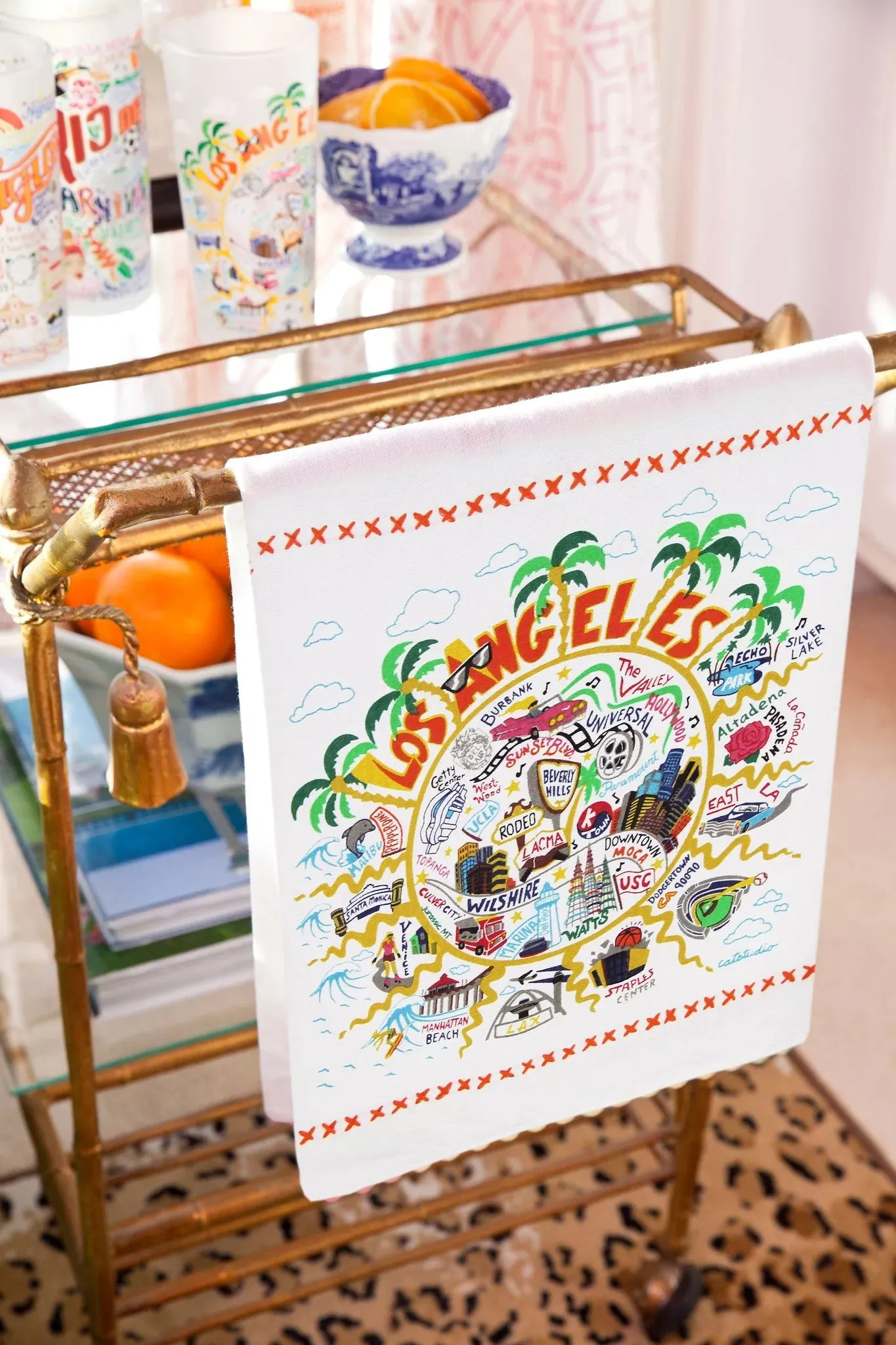 LOS ANGELES DISH TOWEL BY CATSTUDIO