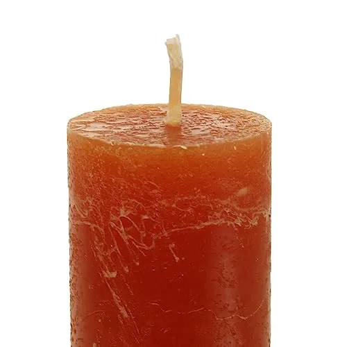 Mahogany Embers Hand-Dipped Brown Stick Candle: Luxurious and Elegant, Decorative Ornament, Unique Artwork, 100% Cotton Wick