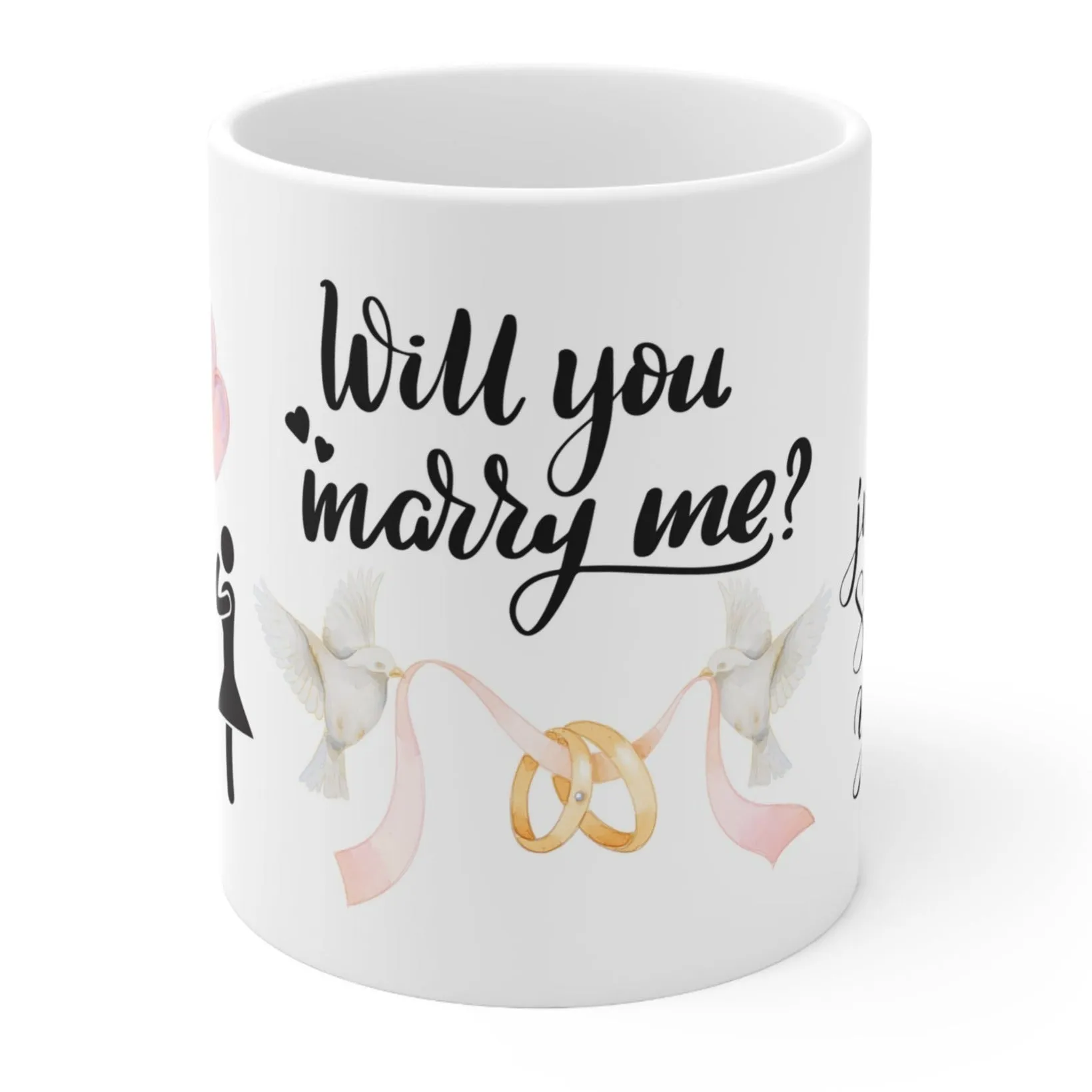 MARRIAGE PROPOSAL MUG - Will You Marry Me? Mug - White- Mugscity - Free Shipping