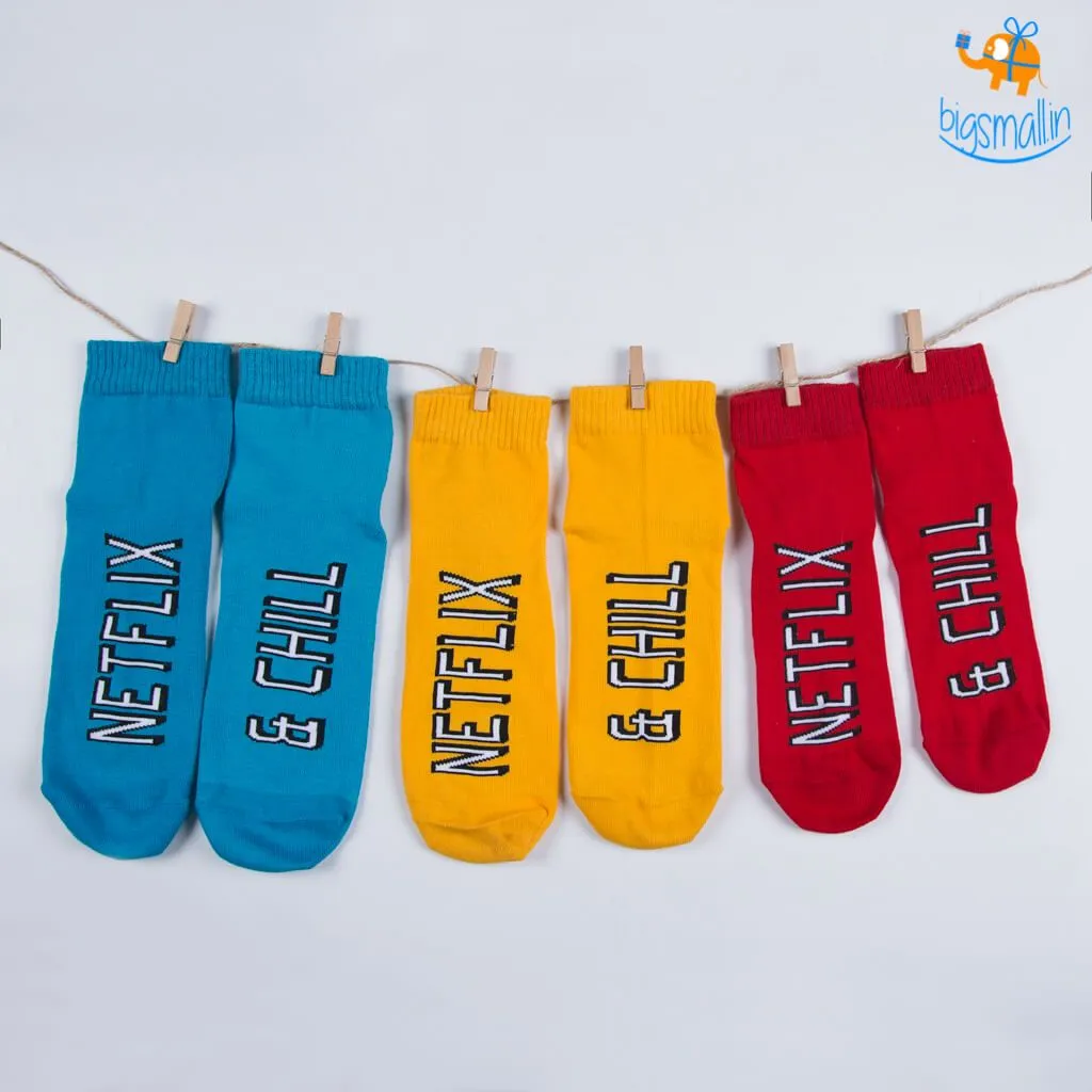 Men Netflix and Chill Socks