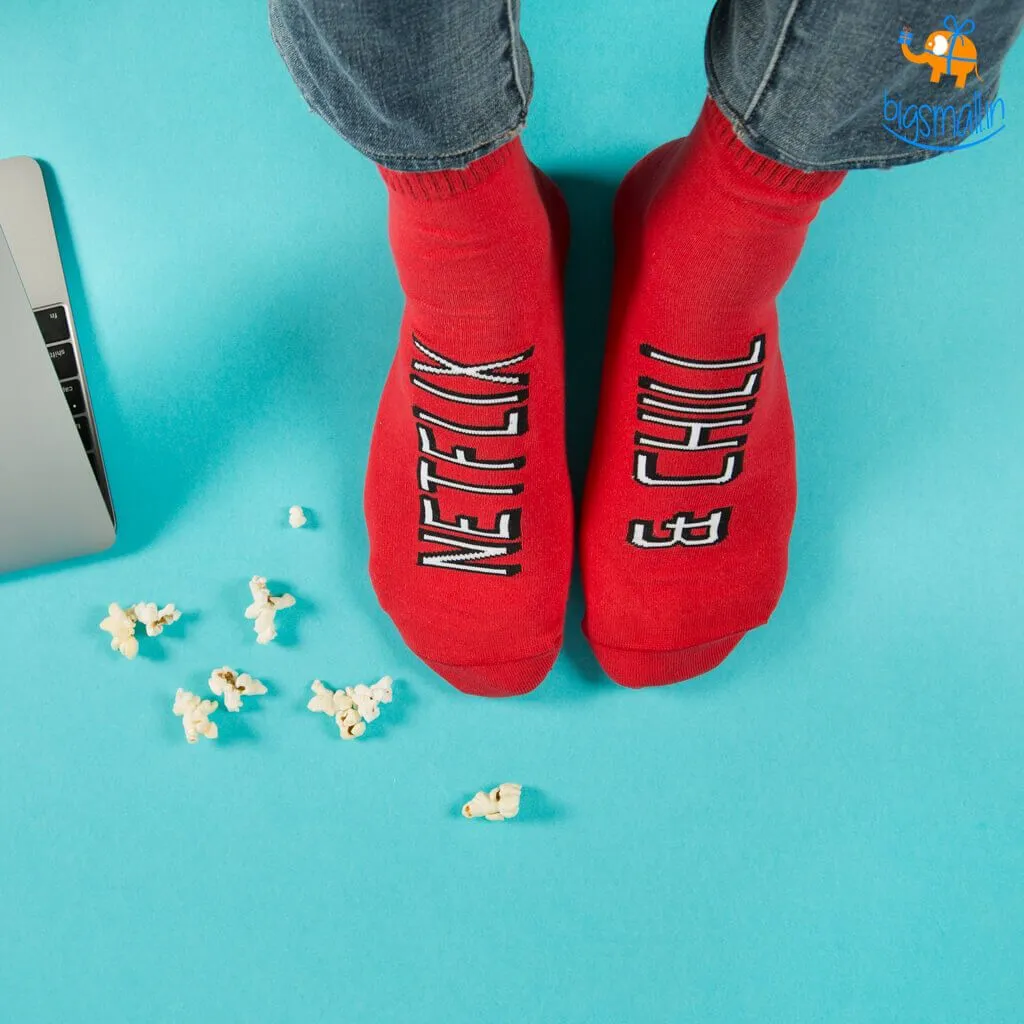 Men Netflix and Chill Socks