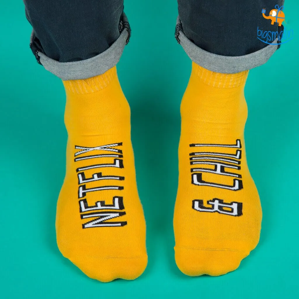 Men Netflix and Chill Socks