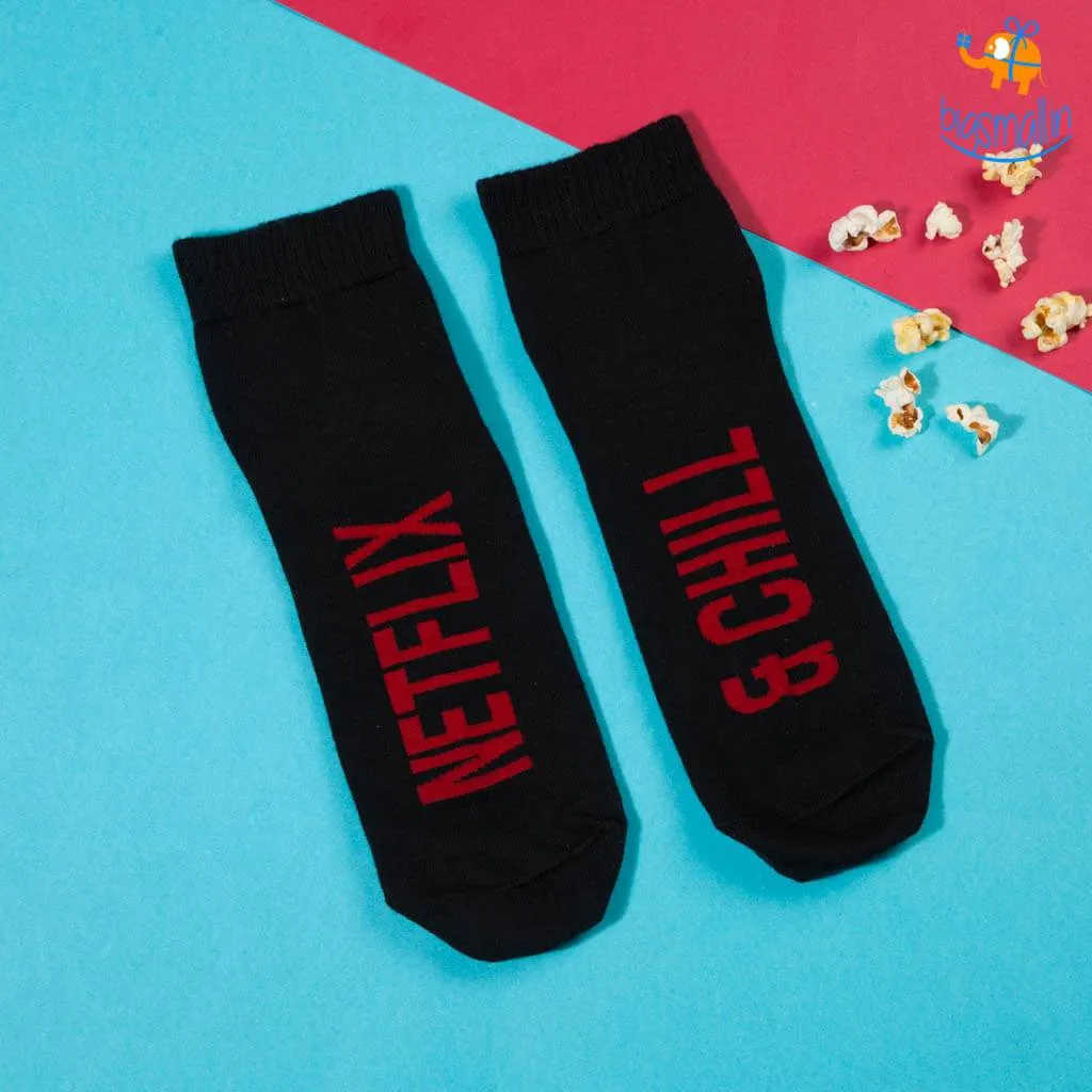 Men Netflix and Chill Socks