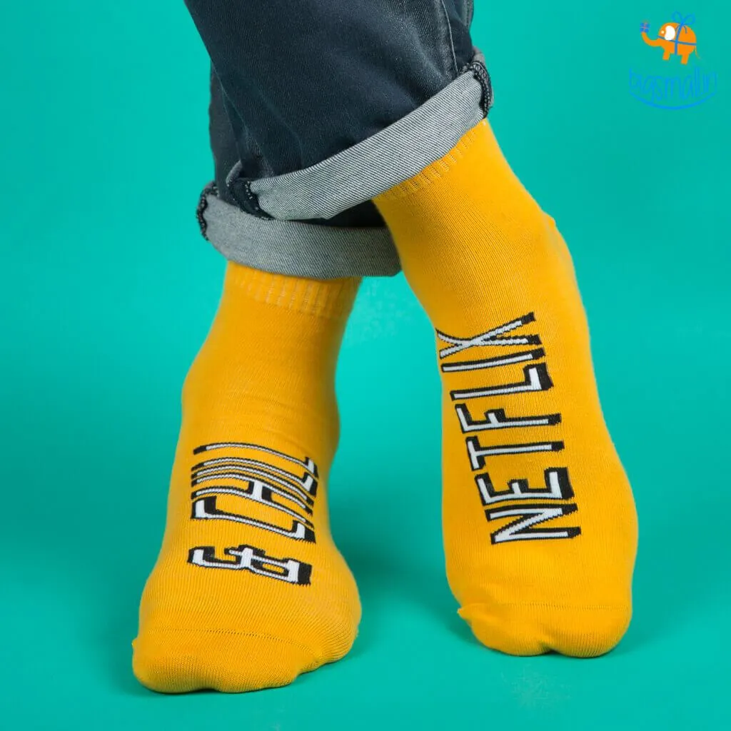 Men Netflix and Chill Socks