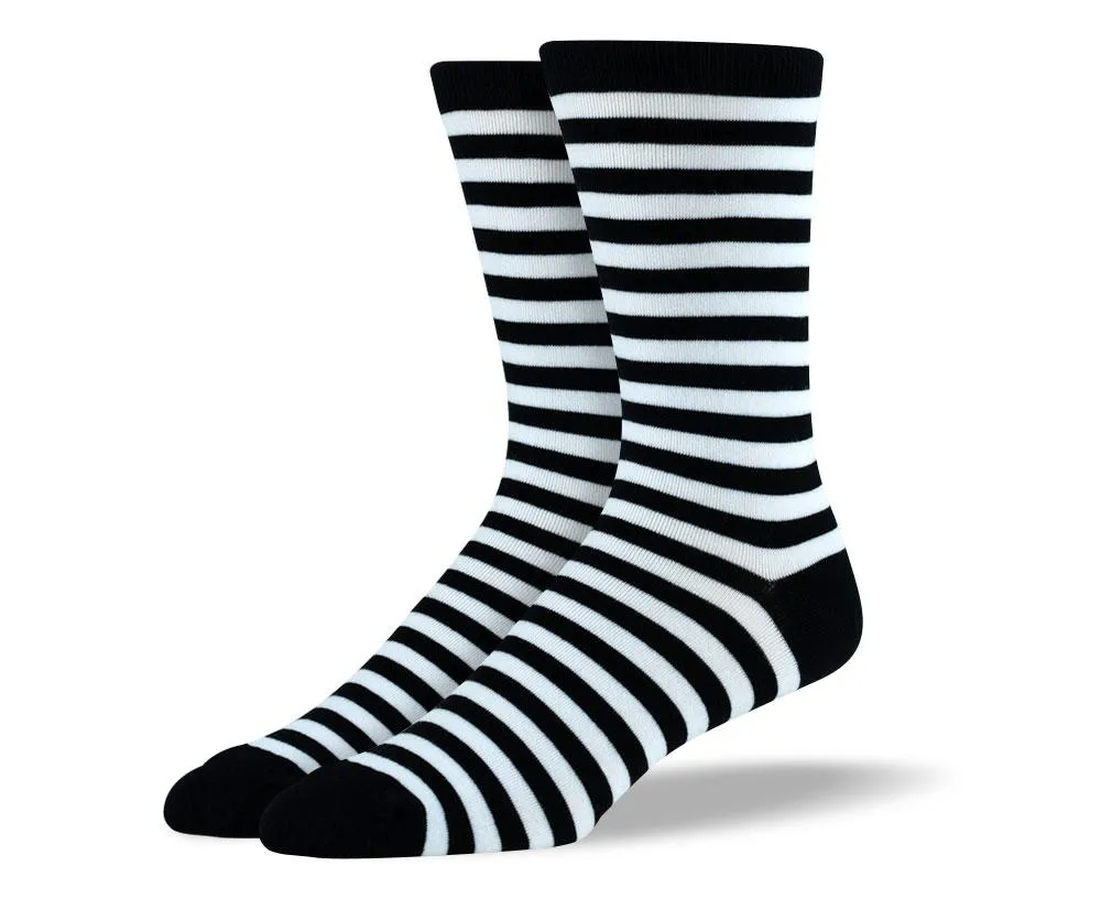 Men's Creative Black & White Stripes Socks