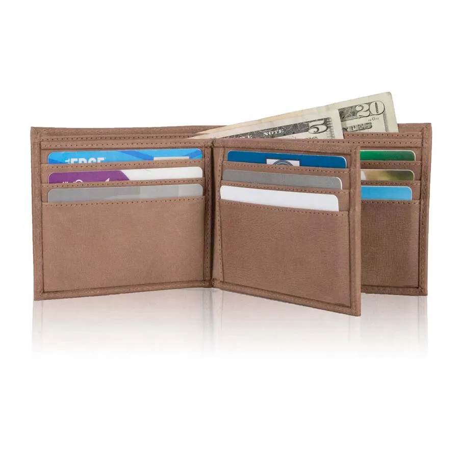 Mens RFID Wallet -  10 Slot Bifold Wallet with ID Window