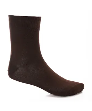 Men's Soft and Cozy Classic Socks - Perfect For Everyday Wear - Dark Brown