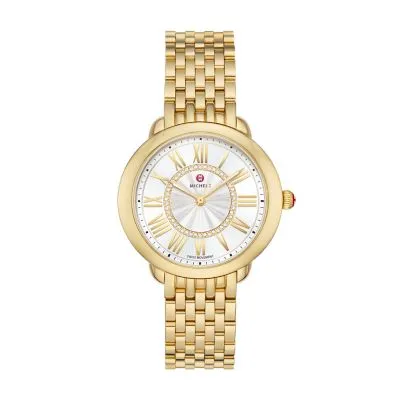 MICHELE Watches Serein Mid Diamond Sunray Dial Watch (36mm)