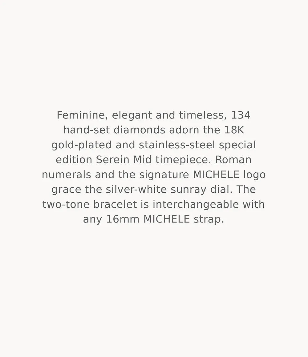 MICHELE Watches Serein Mid Diamond Sunray Dial Watch (36mm)