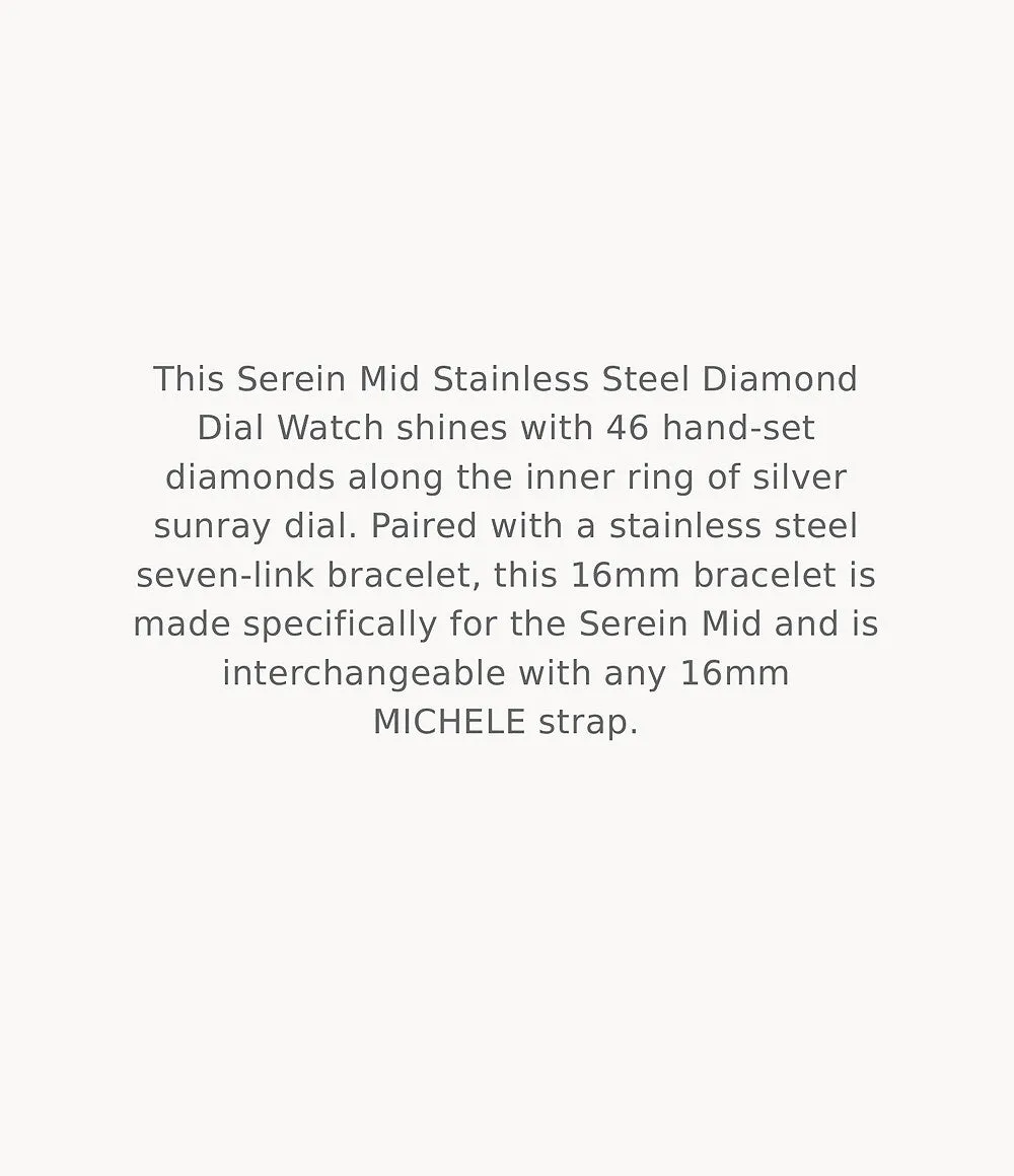 MICHELE Watches Serein Mid Diamond Sunray Dial Watch (36mm)