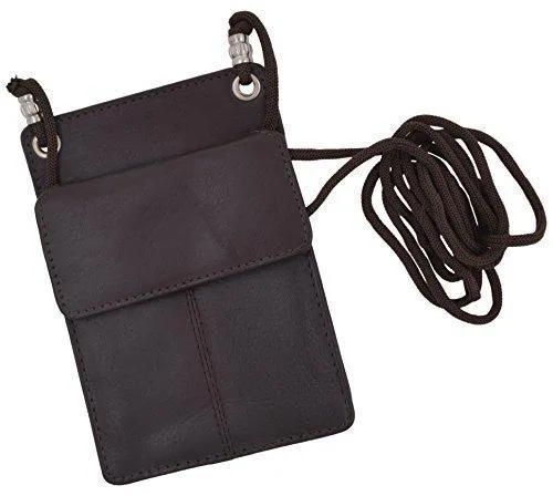 Moga Genuine Leather Credit Card Holder Neck-holder Business ID Badge Neck Strap