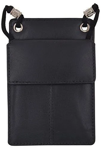 Moga Genuine Leather Credit Card Holder Neck-holder Business ID Badge Neck Strap