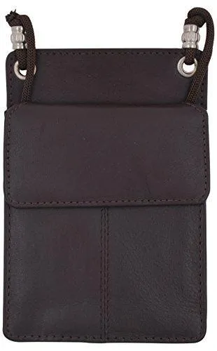 Moga Genuine Leather Credit Card Holder Neck-holder Business ID Badge Neck Strap