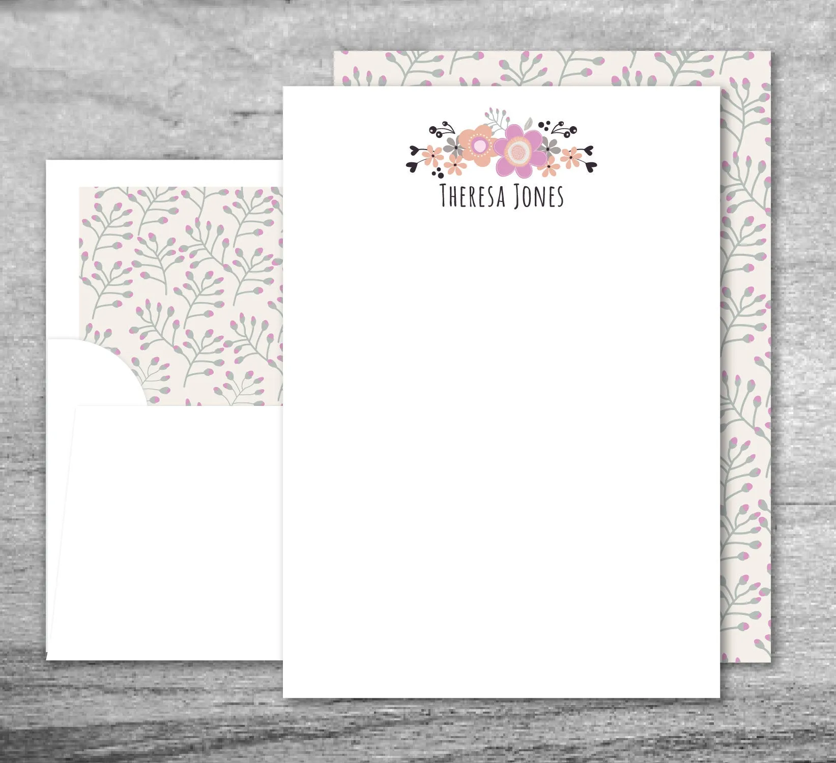 Morning Blooms Stationery Set