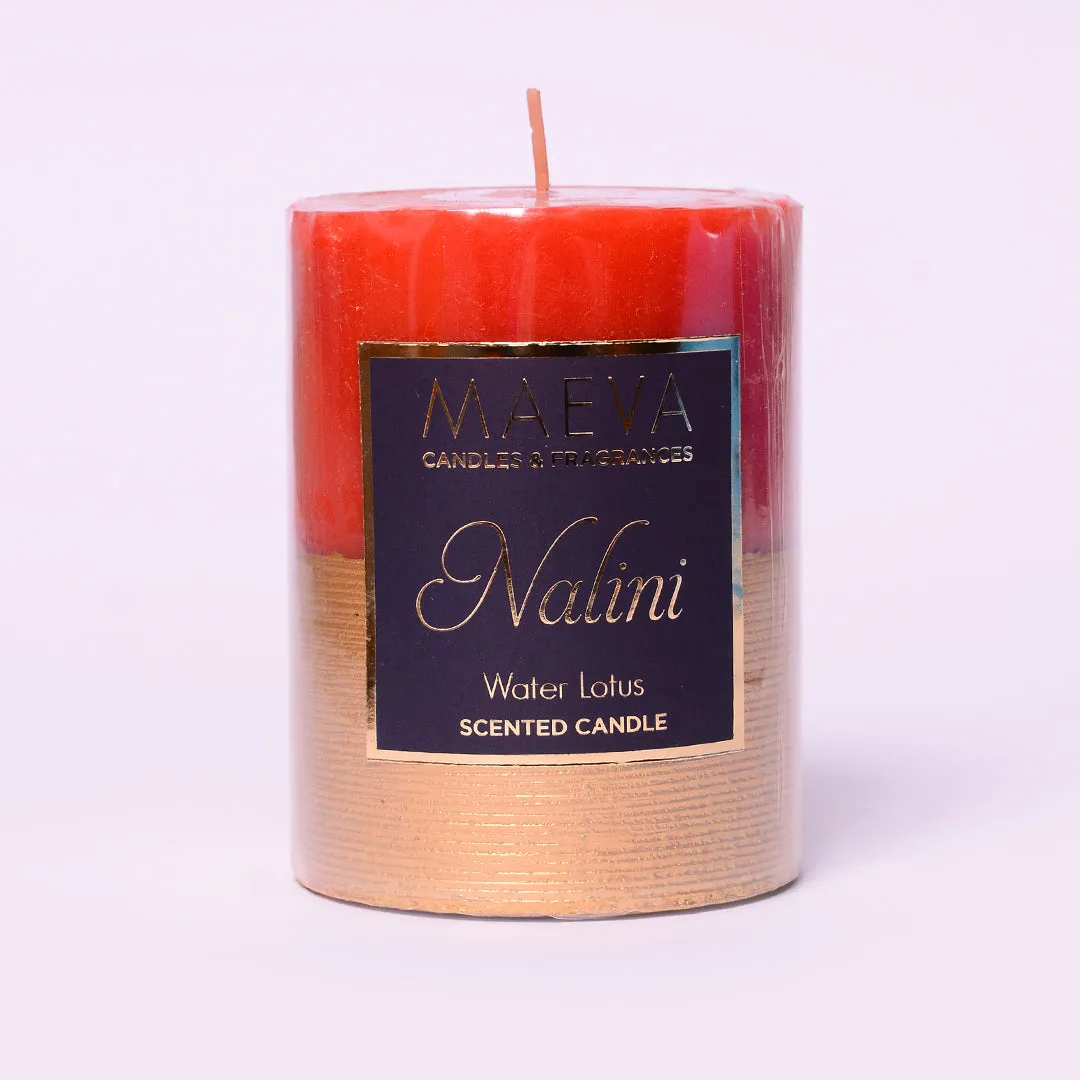 Nalini Red Pillar Candle - M