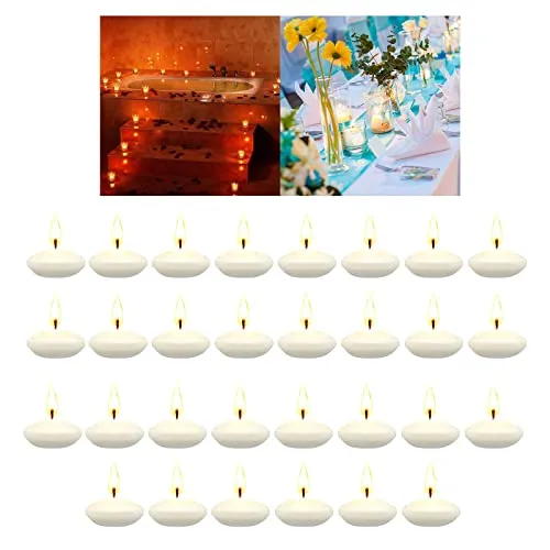 Pinakine® 30Pcs Unscented Floating Candles Tealight Candles for Weddings Christmas | Christmas Decorations| Lights | Tree Decoration Items | Christmas