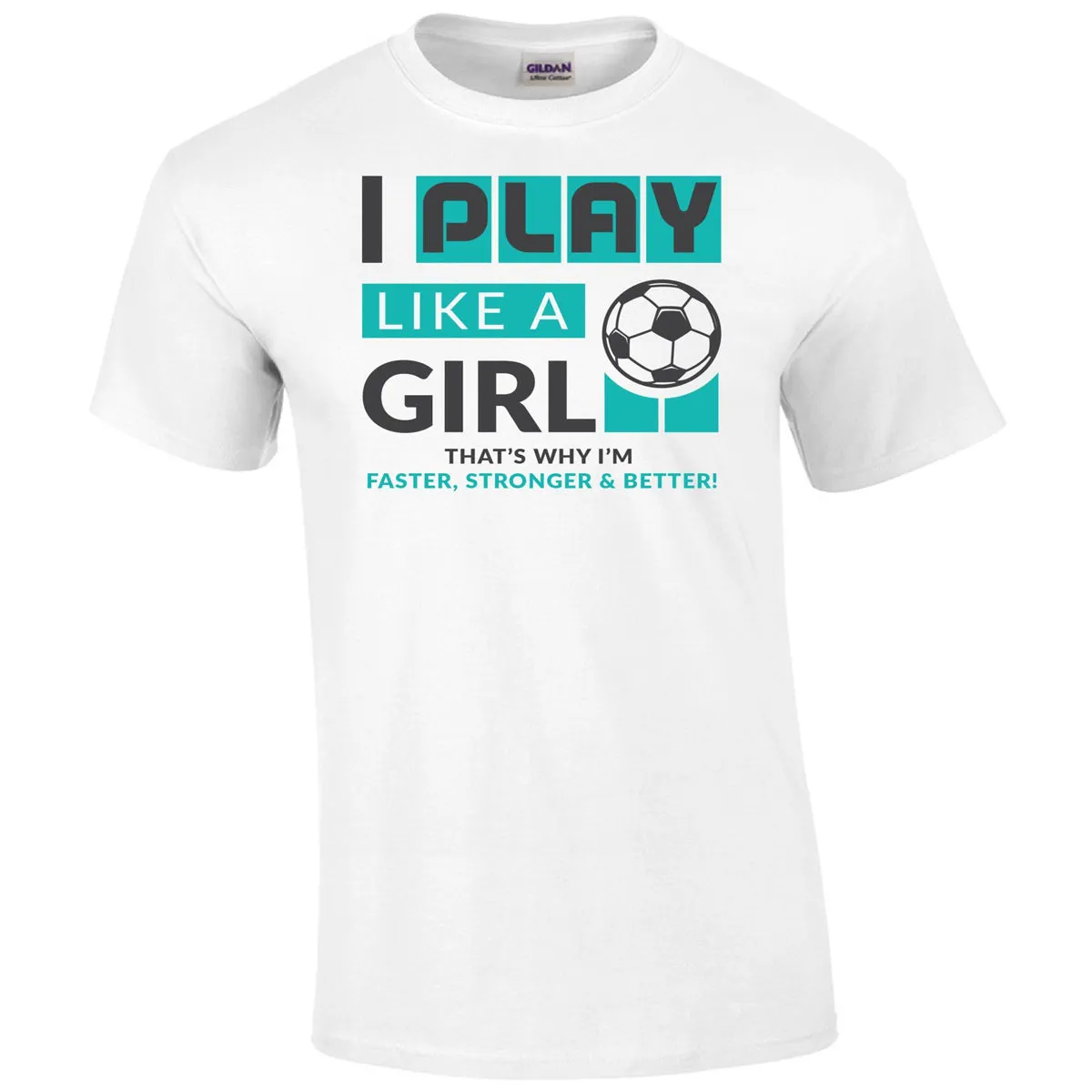 Play Like A Girl Soccer Tee